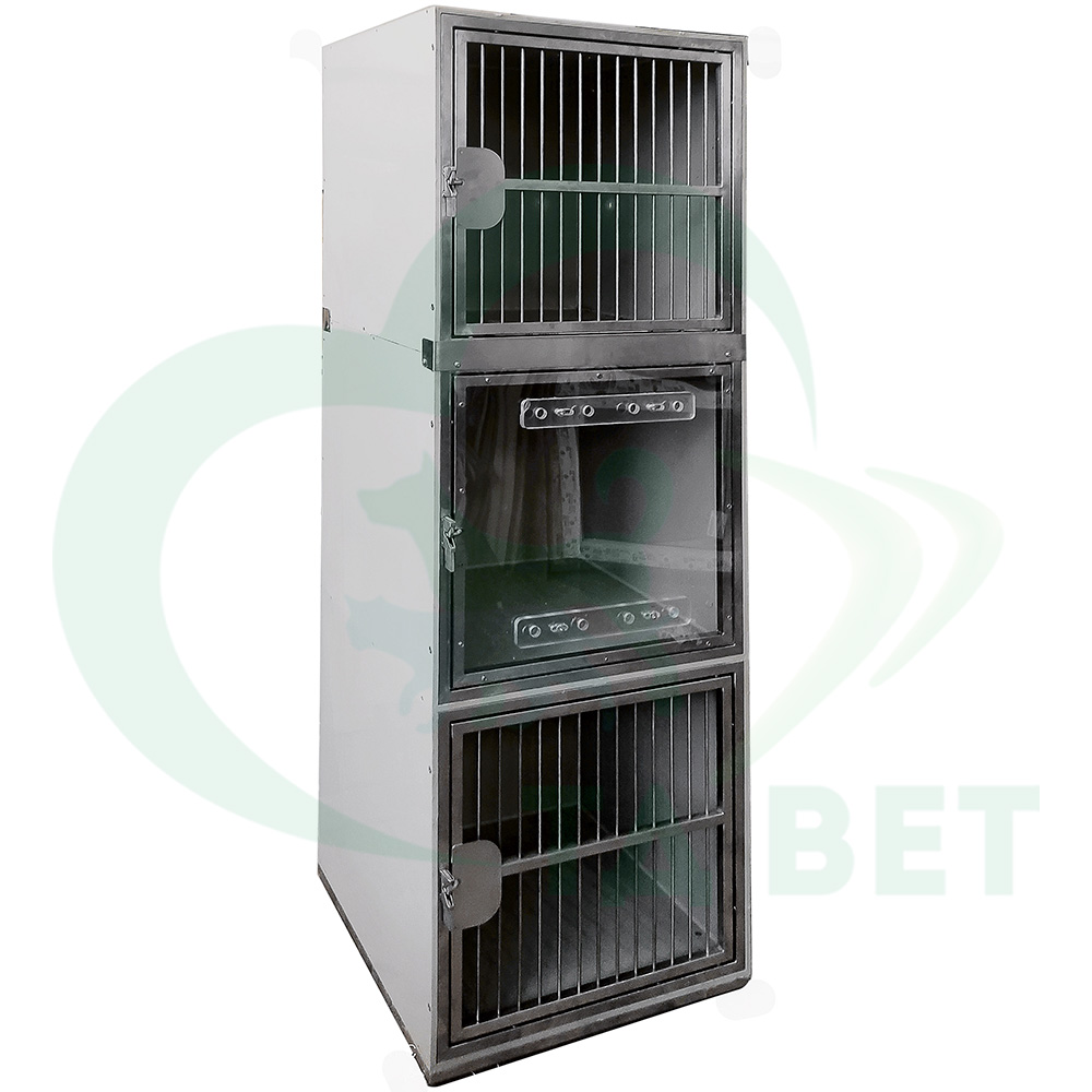 ТД ВЕТ Модуль клеток из полипропилена, 3х ярусный из 3 клеток (верхняя съемная) 1/1/1, 600x600x1800(1970)h