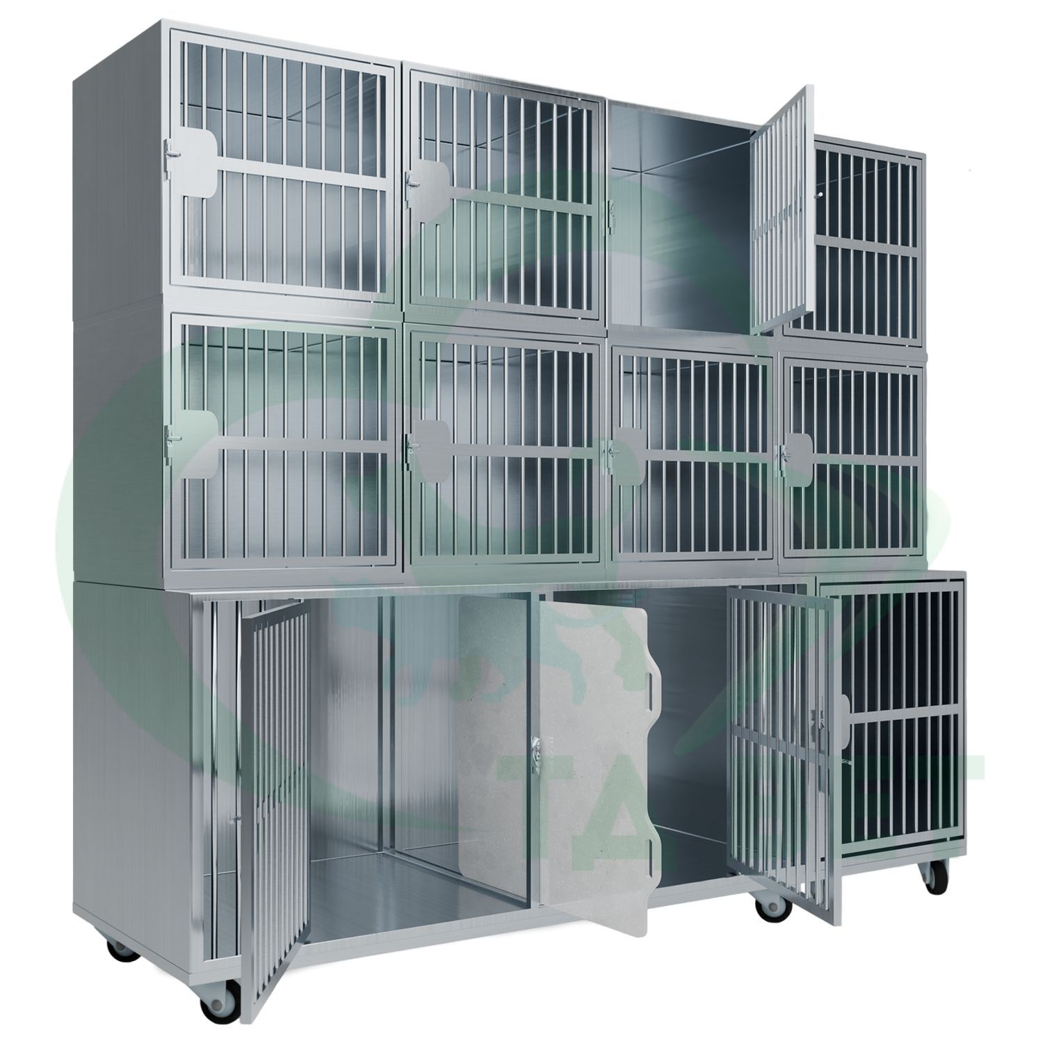 ТД ВЕТ Optima 11 Модуль на 11 клеток 2400х750(600)х2060(2160) мм с колесами