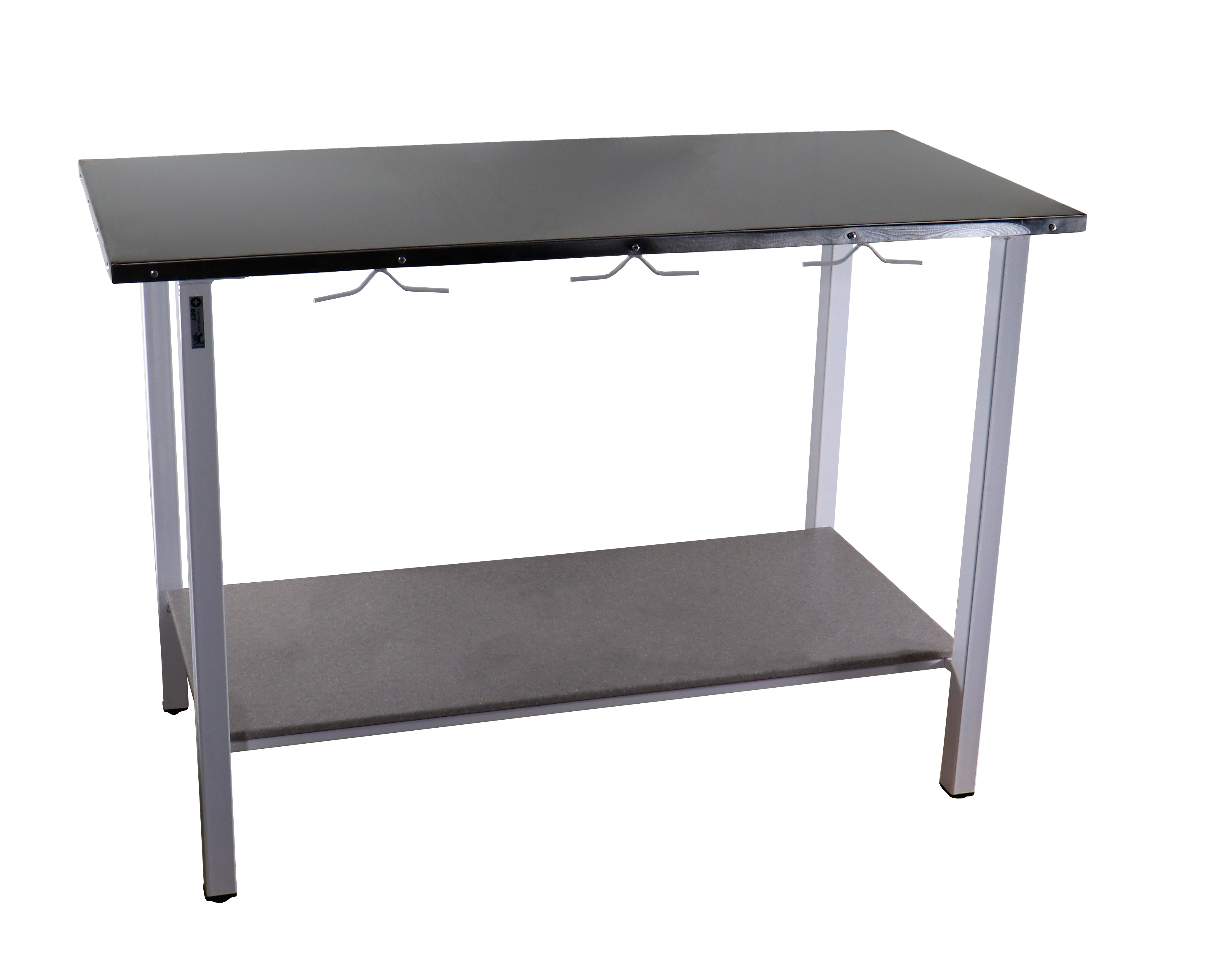 ТД ВЕТ Стол ветеринарный универсальный СВУ-50.02 нерж. сталь, п-обр каркас, 1300x600x900h мм (каркас белый)