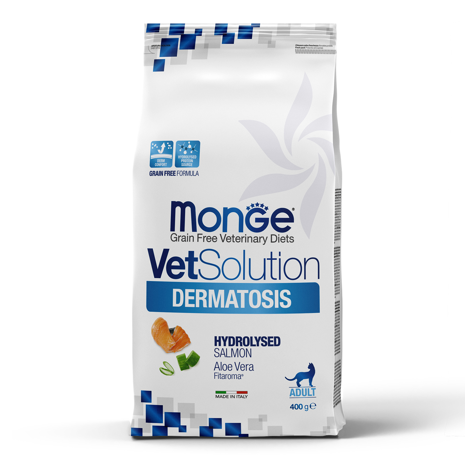 Диетический корм Monge VetSolution Cat Dermatosis Дерматозис для кошек при заболеваниях кожи 400 г