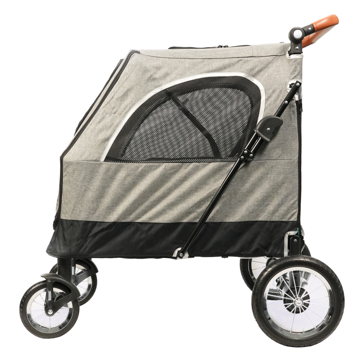 Коляска прогулочная Mr.Kranch для собак и кошек большая выставочная (макс. нагрузка 55 кг) серая