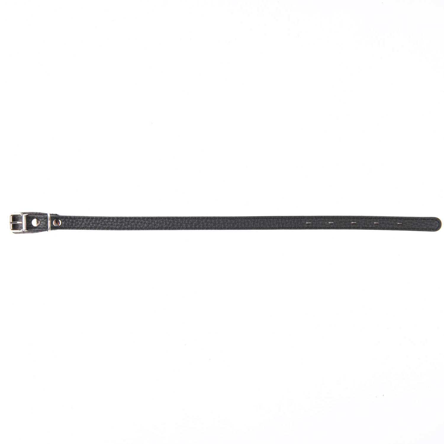 Ошейник Mr.Kranch для собак из натуральной кожи прямой 20-25см чёрный СКИДКА 40%