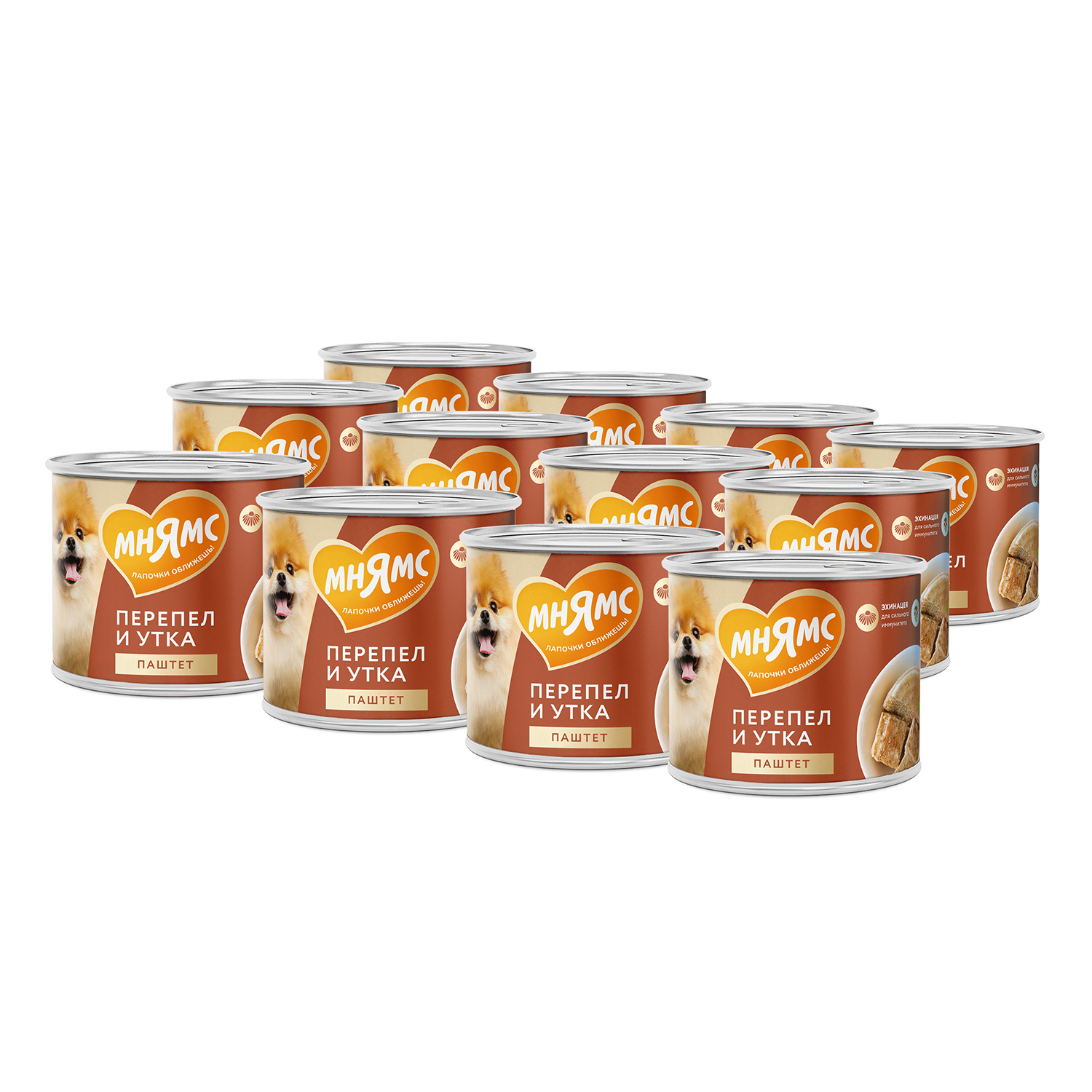 Влажный корм Мнямс На каждый день Паштет из утки и перепела для собак «СИЛЬНЫЙ ИММУНИТЕТ» 200 г