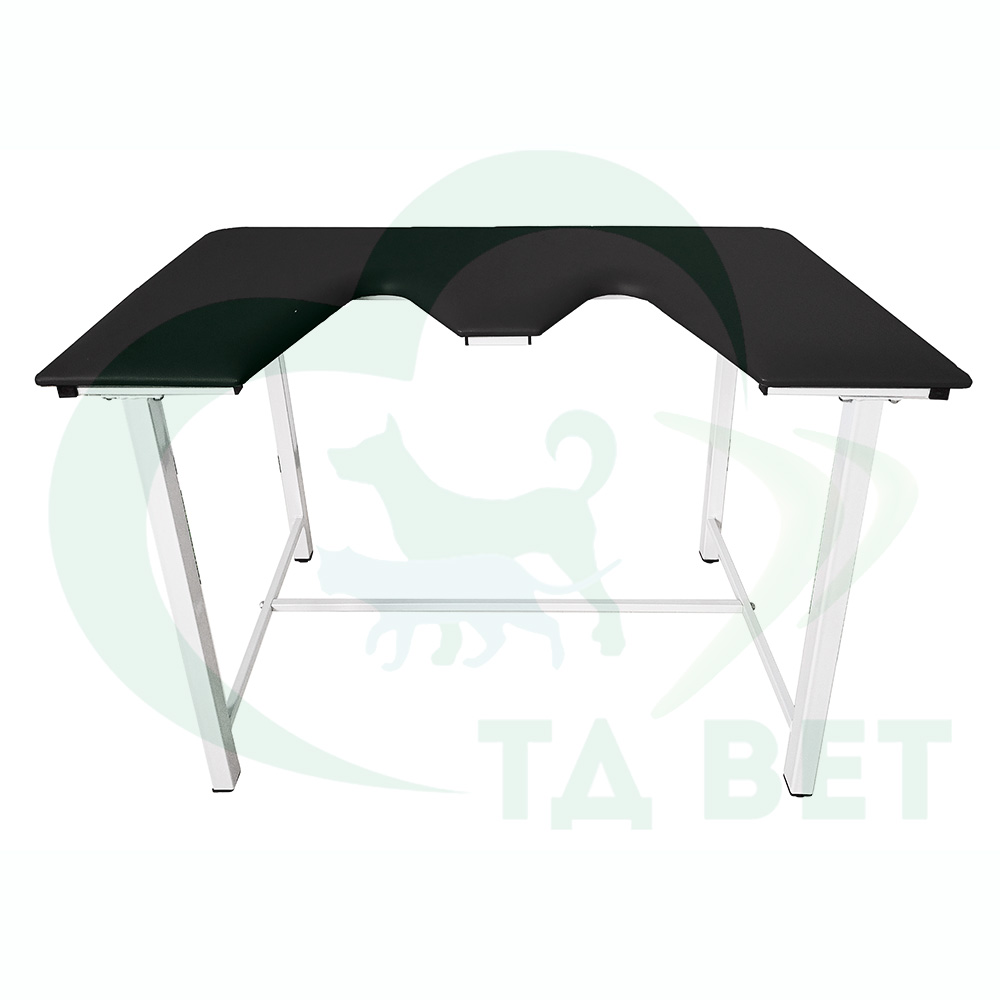 ТД ВЕТ Стол ветеринарный СВУ-5 для УЗИ, 1320x720x900, каркас белый, черная обивка