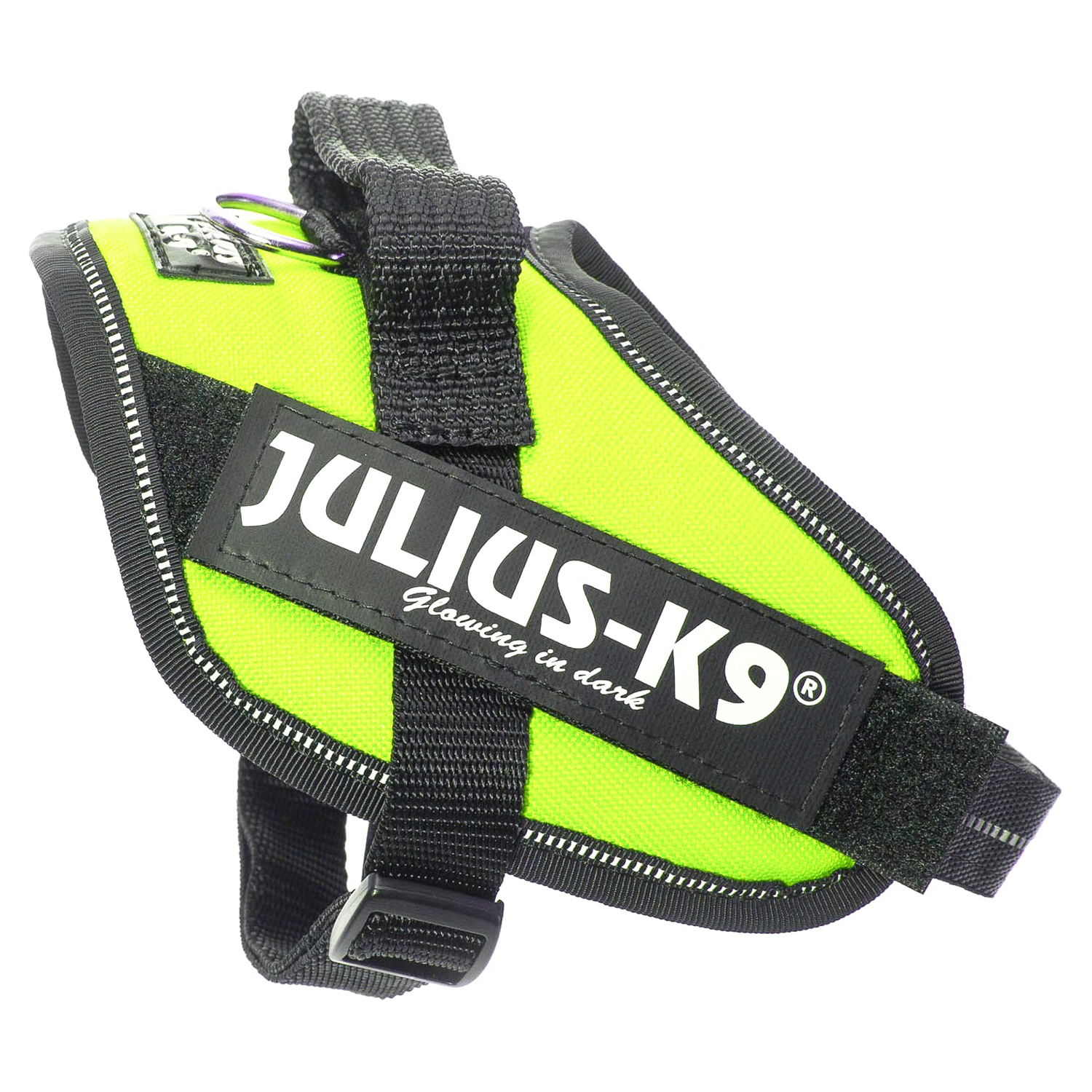 JULIUS-K9 шлейка для собак IDC®-Powerharness Mini-Mini (40-53см/ 4-7кг), зеленый неон СКИДКА 50%
