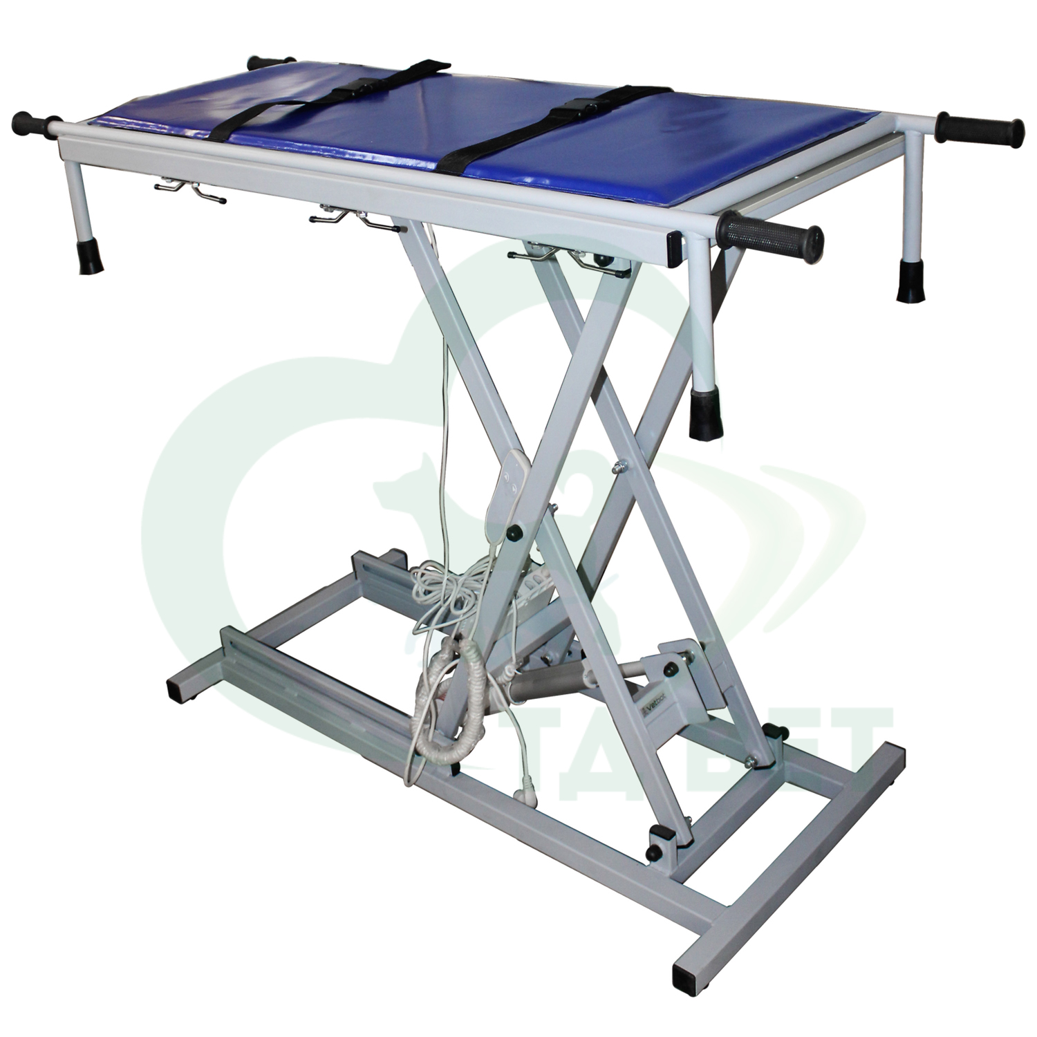 ТД ВЕТ Стол ветеринарный VETBOT-79 с носилками,1300x600x(330- 1050)h (каркас серый, пульт ручной)