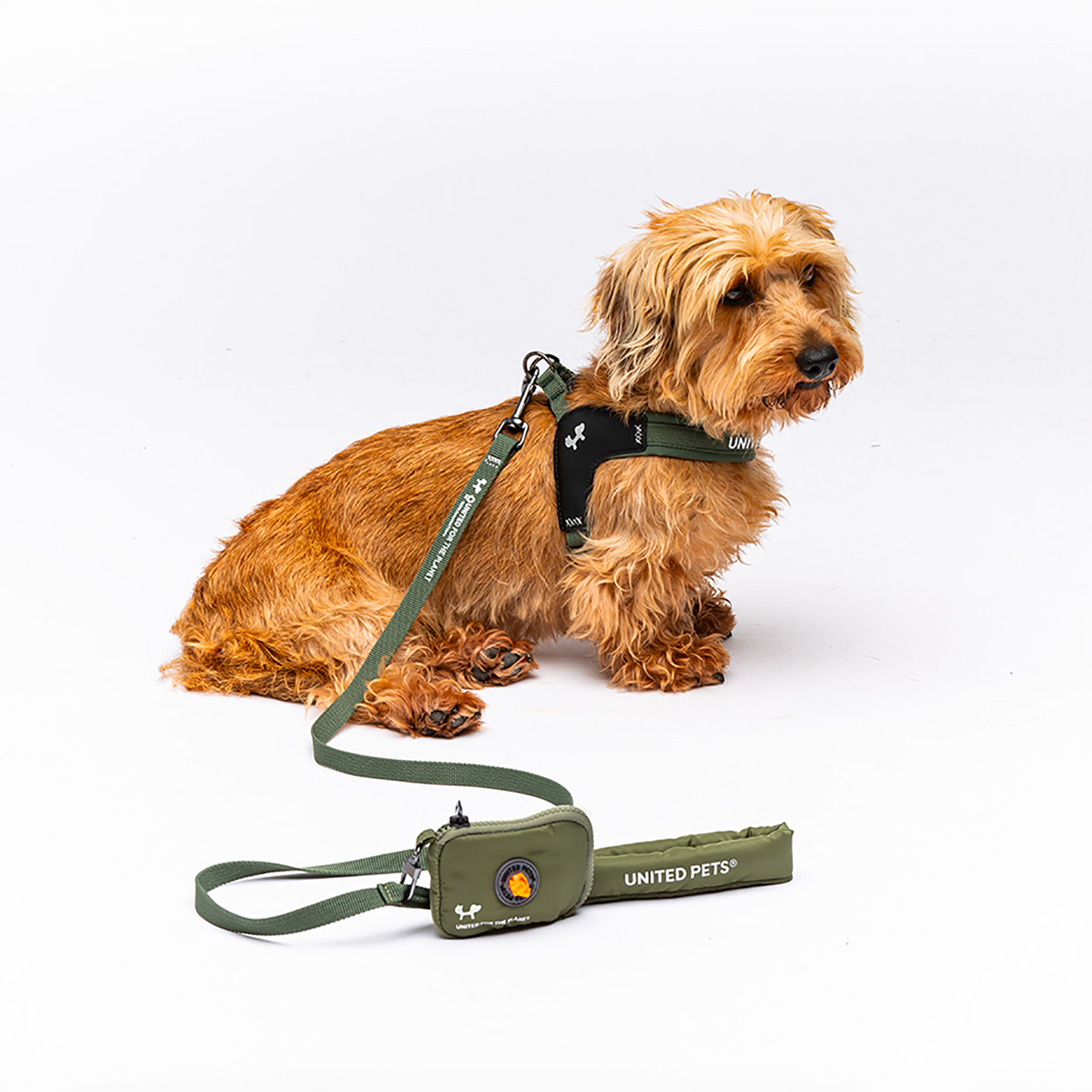 Шлейка United Pets для собак Citylife M 20 x 36-52, хаки