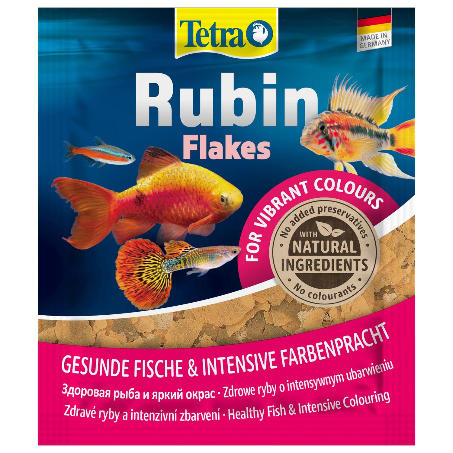 TetraRubin корм в хлопьях для улучшения окраса всех видов рыб 12 г (sachet)