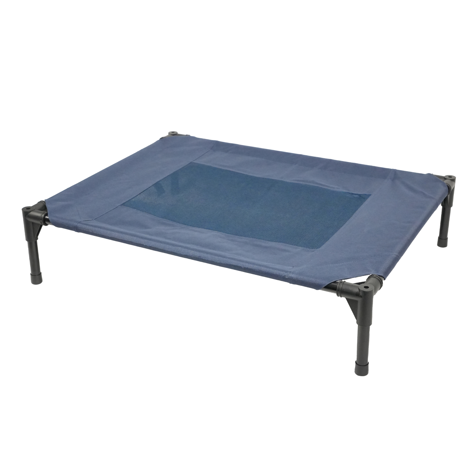 Лежанка-шезлонг каркасная для собак Mr.Kranch Elevated L большая 108х76х19 см синяя