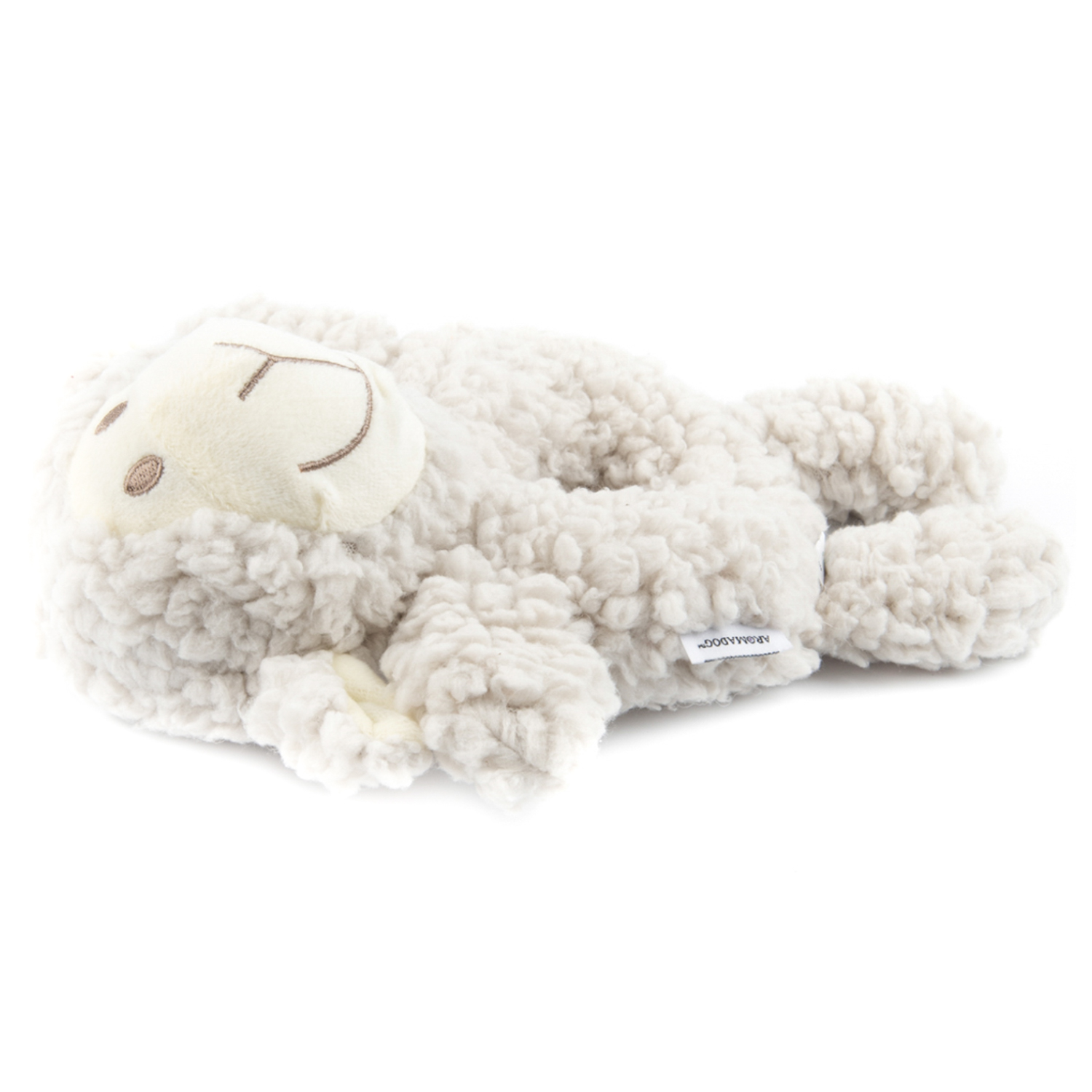 Игрушка AROMADOG Senior для собак Овечка-кольцо 23 см с пищалкой, серый