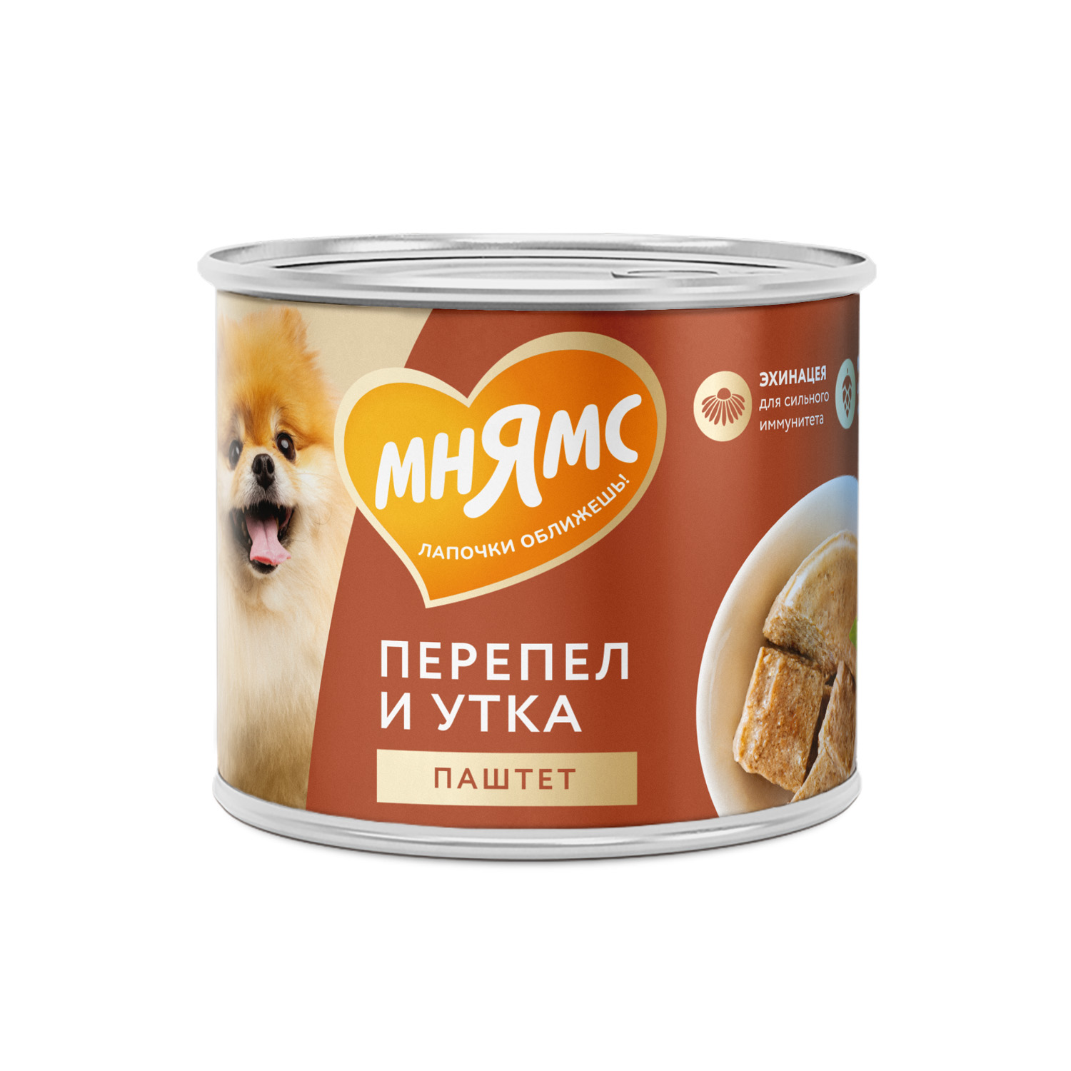 Влажный корм Мнямс На каждый день Паштет из утки и перепела для собак «СИЛЬНЫЙ ИММУНИТЕТ» 200 г