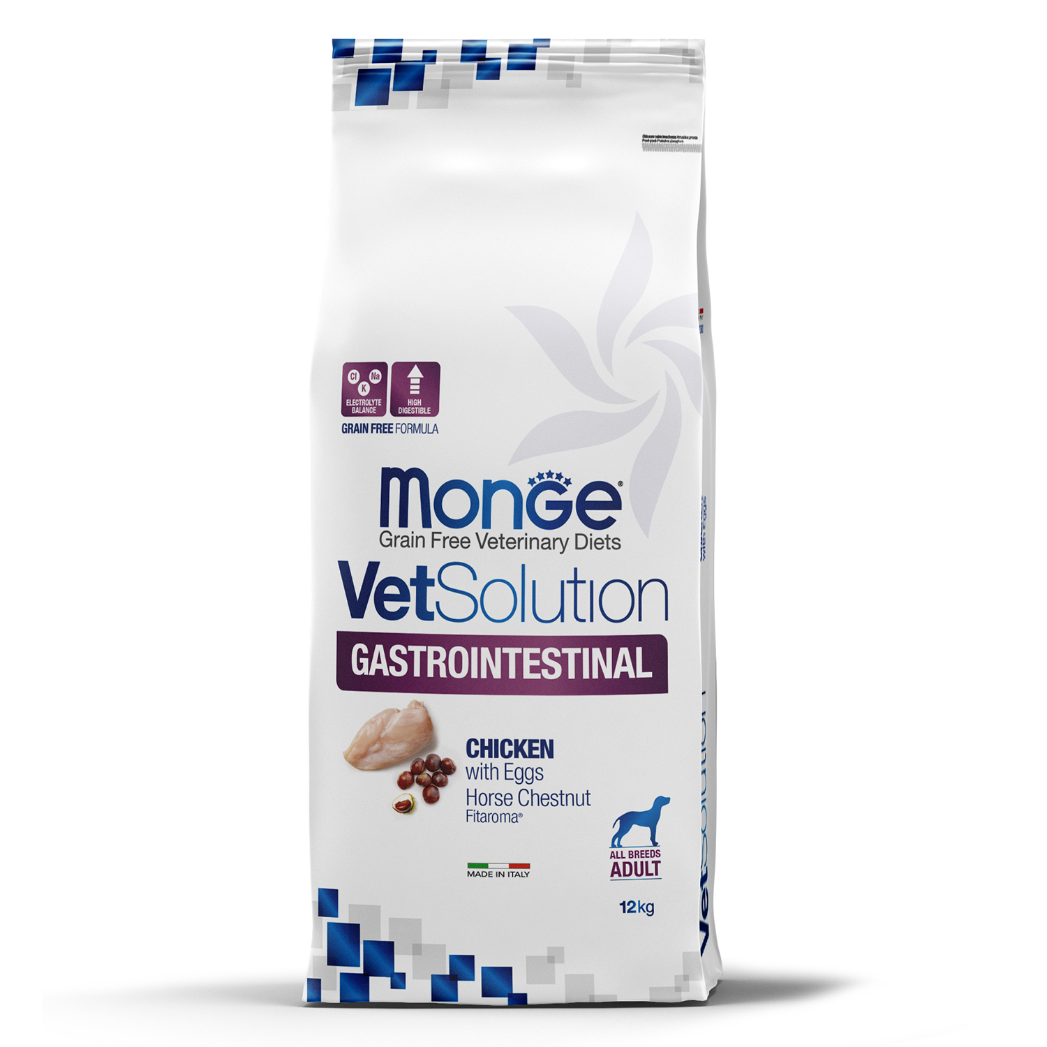 Диетический корм Monge VetSolution Dog Gastrointestinal Гастроинтестинал для собак при заболеваниях ЖКТ 12 кг