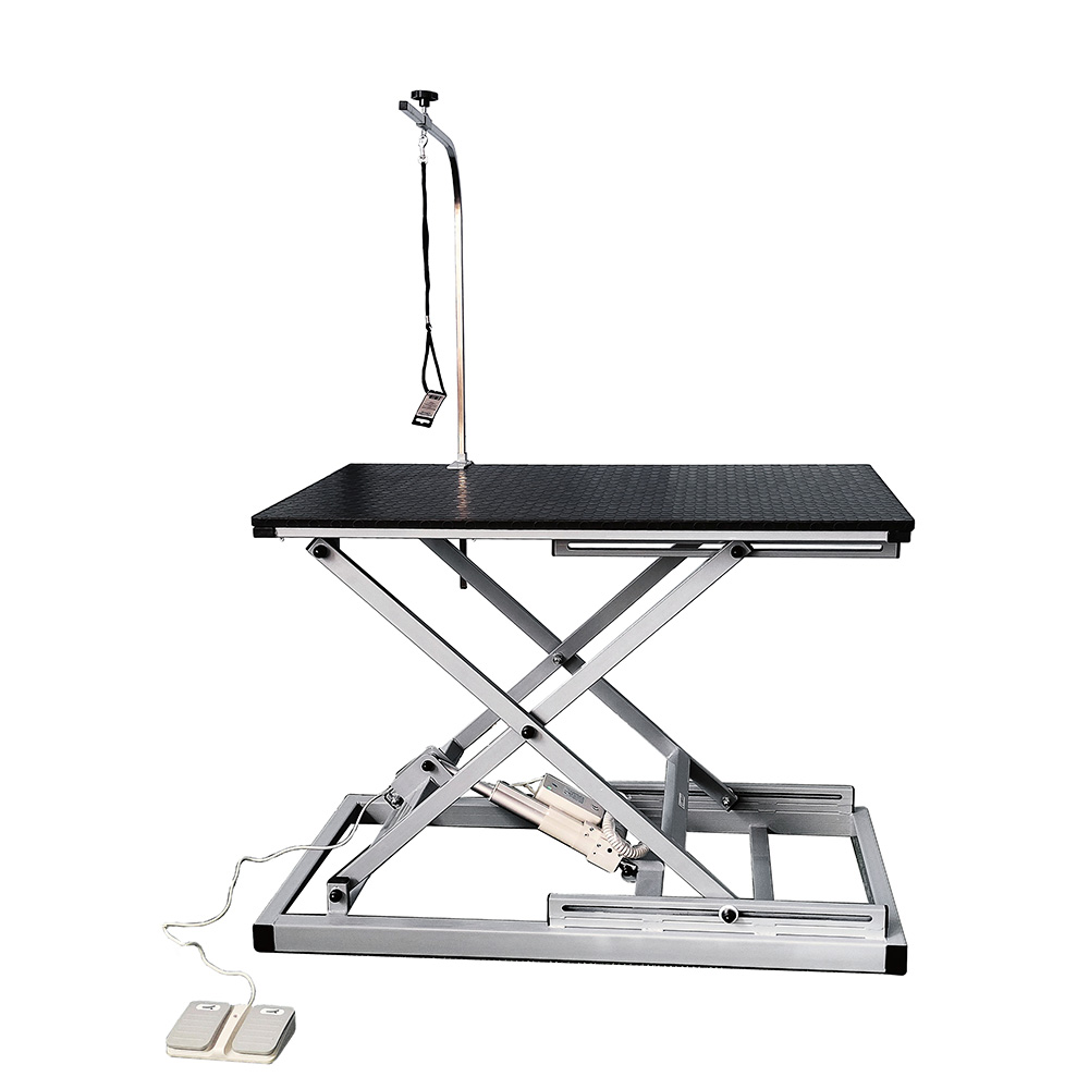 ТД ВЕТ Стол для груминга VETBOT-85 с электроприводом, с кронштейном, 1240х640х(300-950)h (каркас серый)