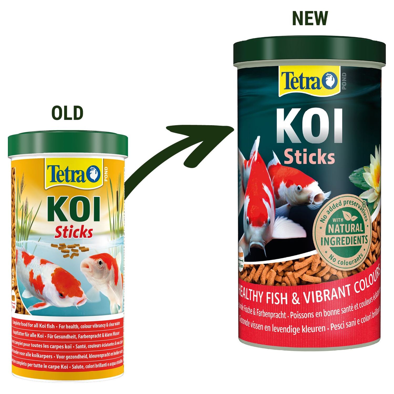 Tetra Pond Koi Sticks основной корм для кои палочки 1 л