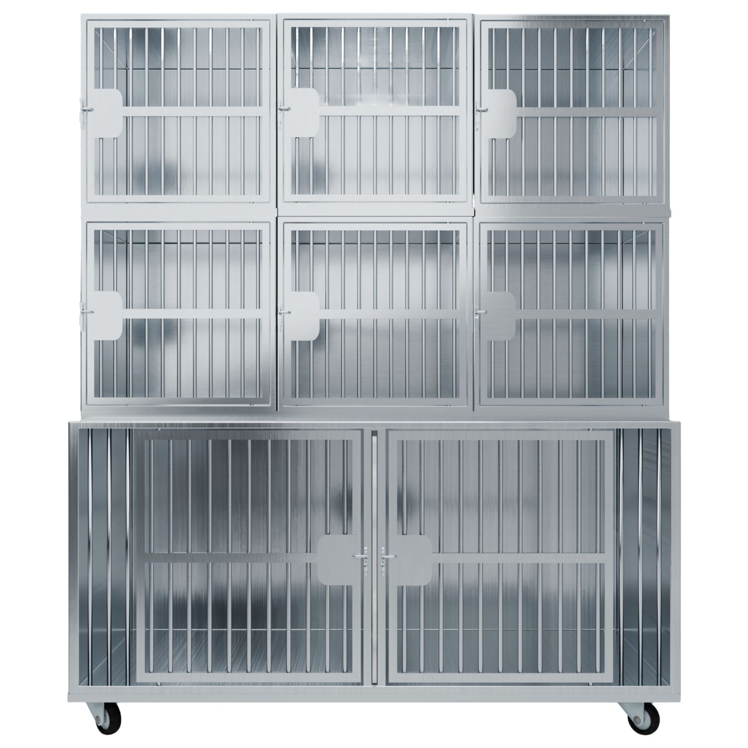 ТД ВЕТ Optima 8 Модуль на 8 клеток 1800х750(600)х2060(2160) мм с колесами