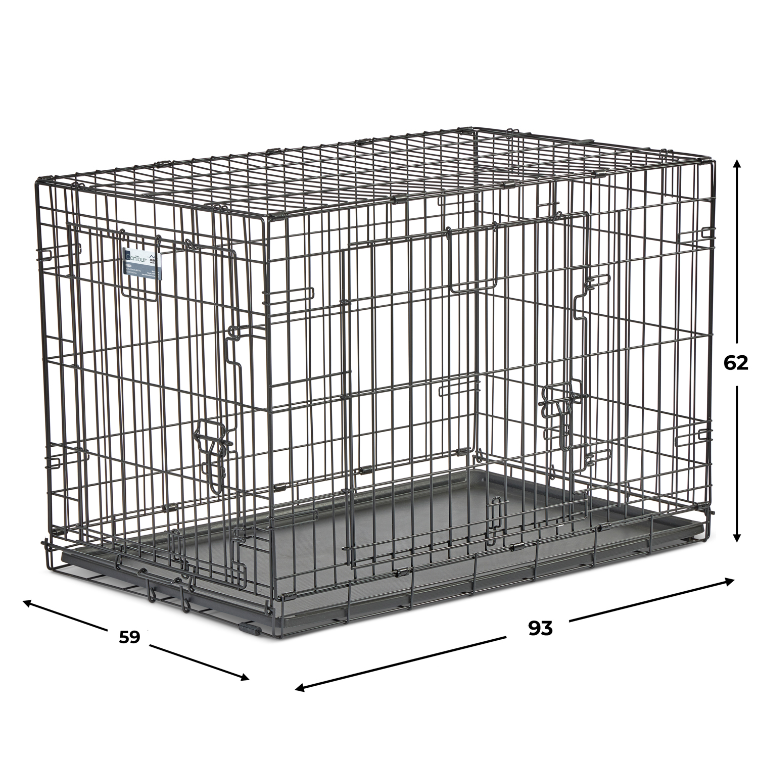 Клетка MidWest Contour для собак 93х59х62h см, 2 двери
