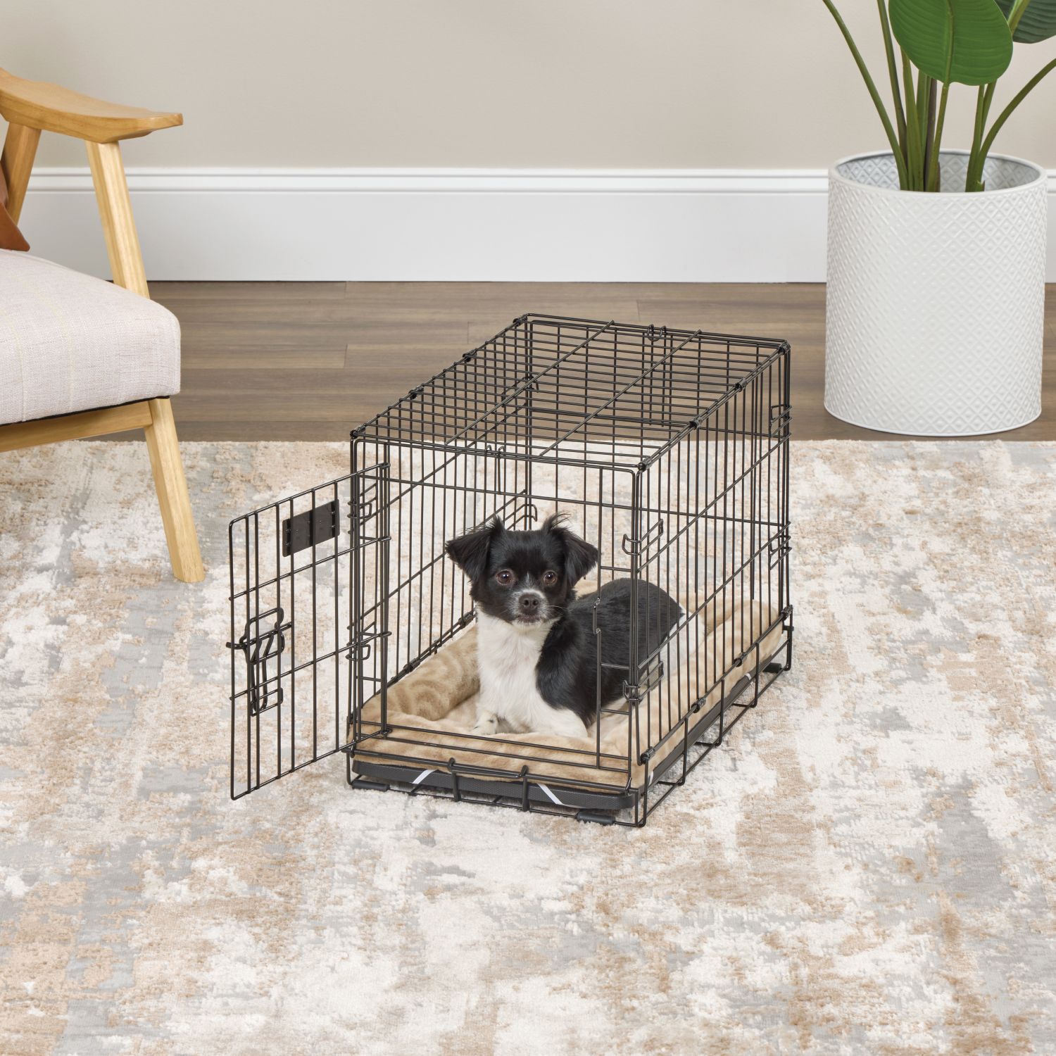 Лежанка MidWest Deluxe Wave Bed для собак и кошек меховая 51х31,5х6,5 см, цвет песочный