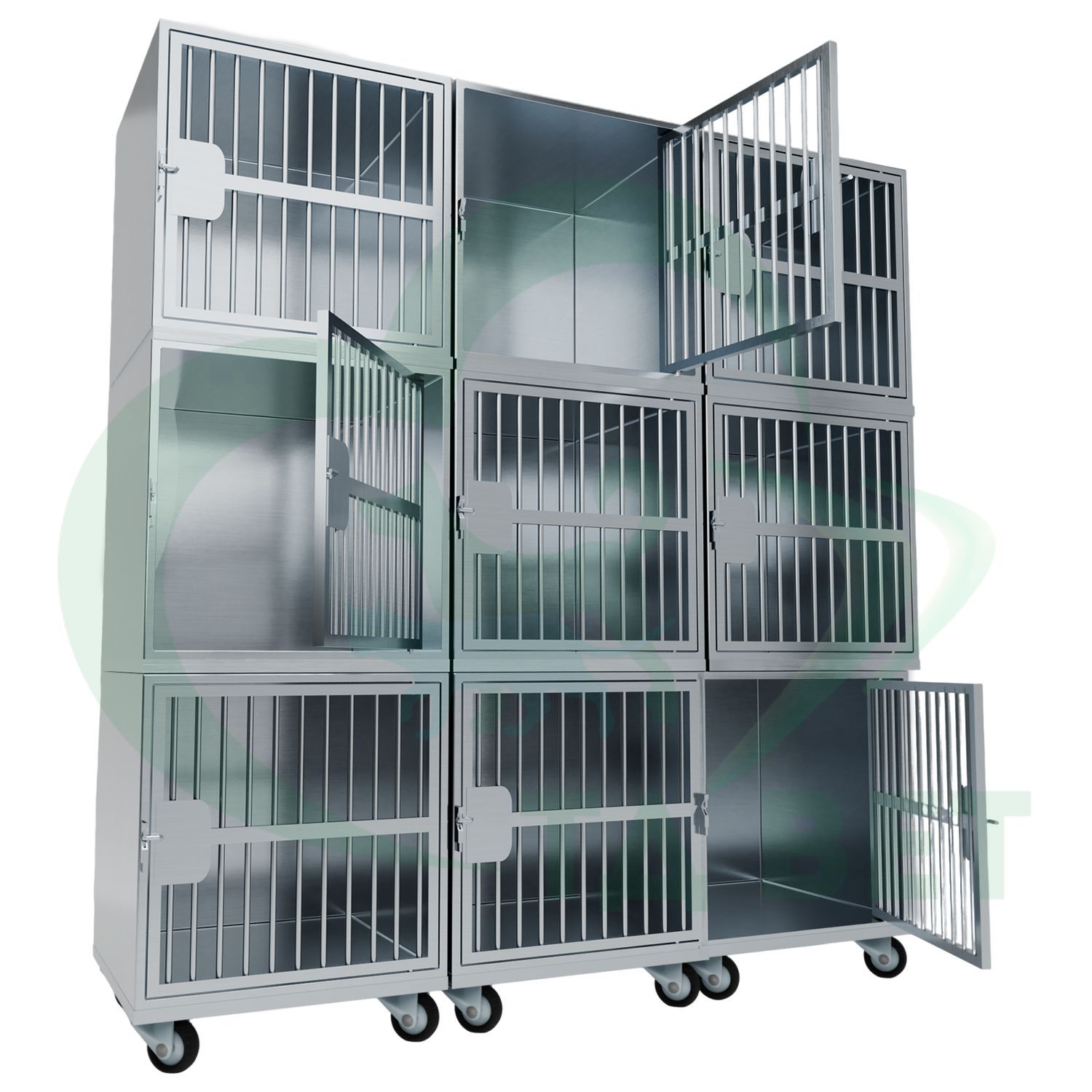 ТД ВЕТ Optima 9 Модуль на 9 клеток 1800х600х1860(1960) мм с колесами