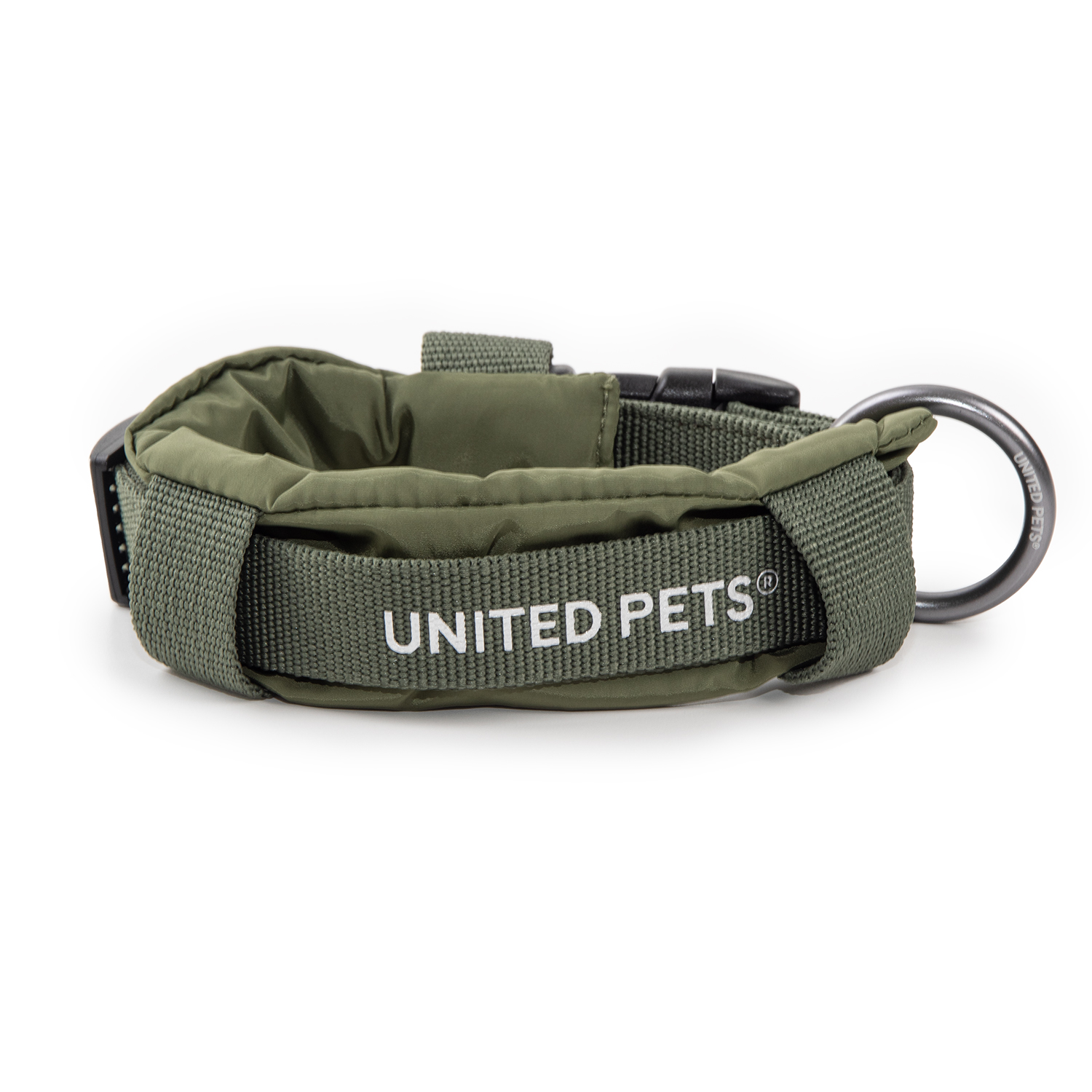 Ошейник United Pets с мягкой подкладкой для собак Citylife M 20 x 35-50 см хаки