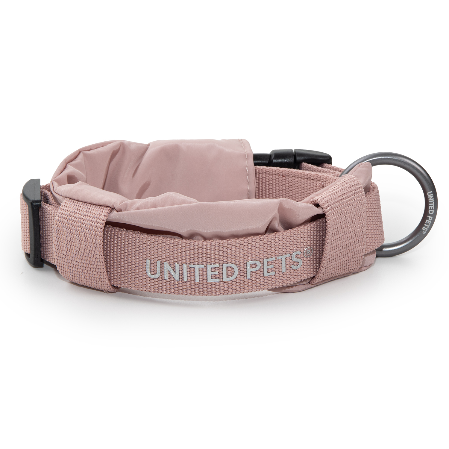 Ошейник United Pets с мягкой подкладкой для собак Citylife S 15 x 30-40 см пыльная роза