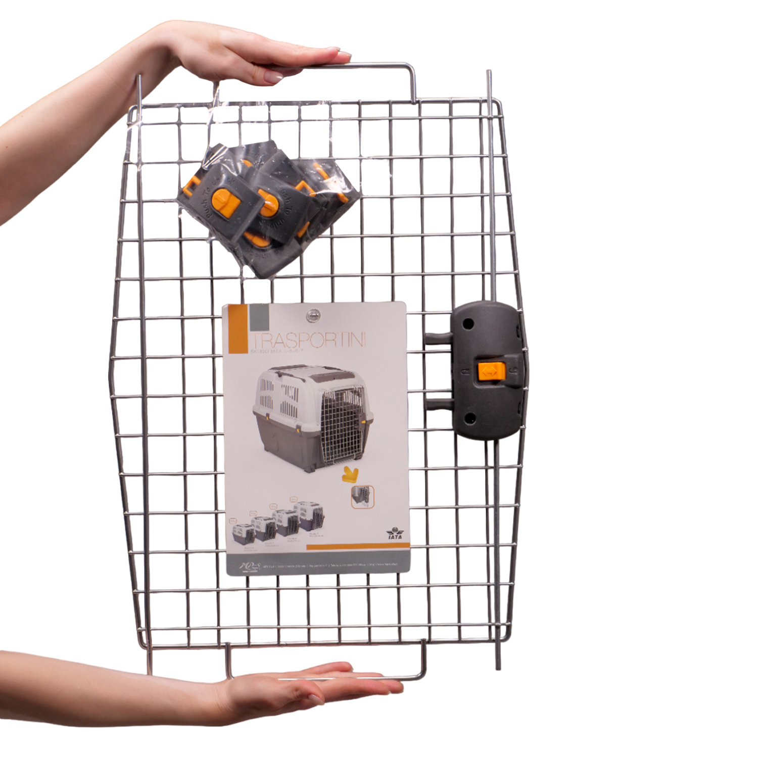 MPS переноска SKUDO 6  92х63х70h см с металлической дверцей с замком серая