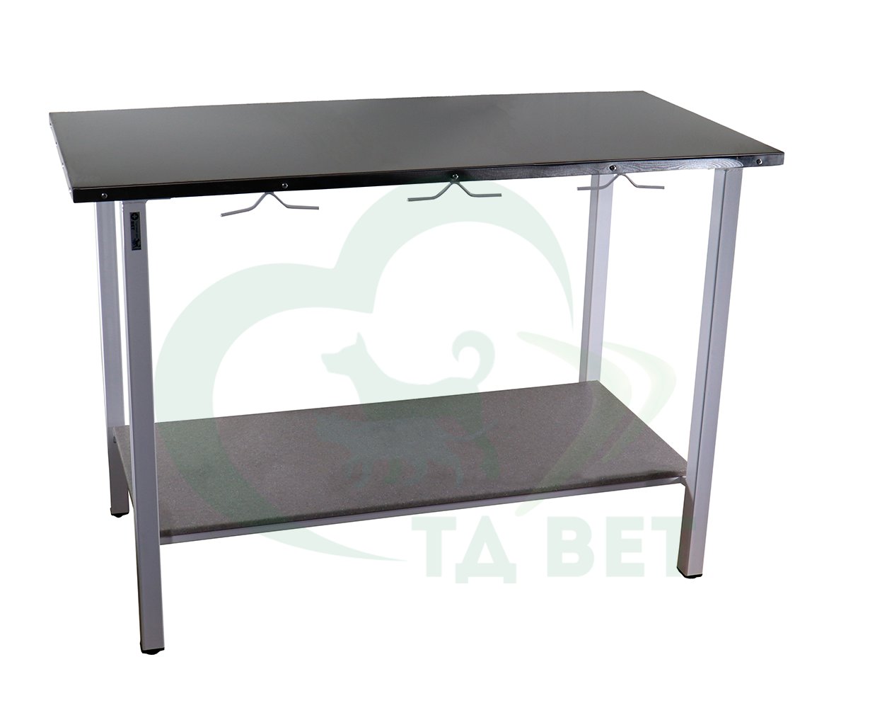 ТД ВЕТ Стол ветеринарный универсальный СВУ-50.02 нерж. сталь, п-обр каркас, 1300x600x900h мм (каркас белый)