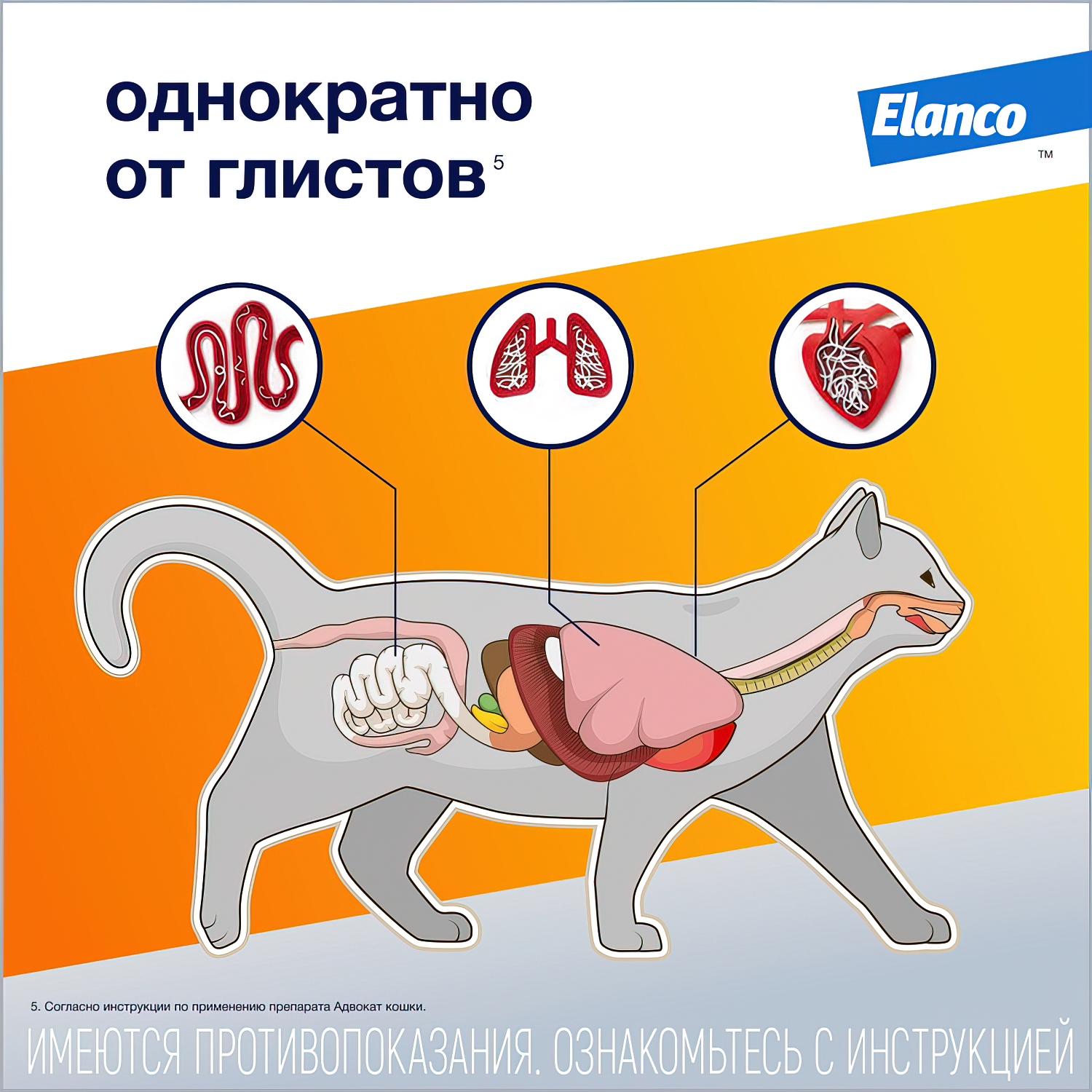 Bayer Адвокат капли для кошек  до 4 кг от чесоточных клещей, блох и гельминтов (3 пипетки х 0,4 мл)