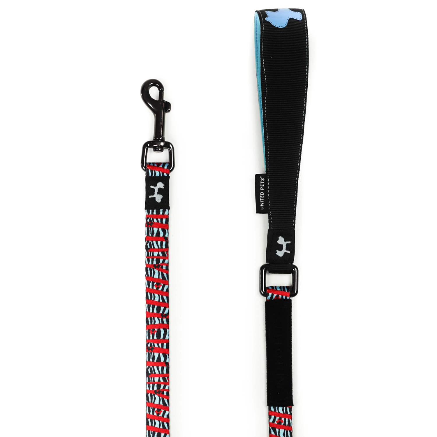 Поводок United Pets для собак Complete me 140 см, 20 мм, красная зебра СКИДКА 40%