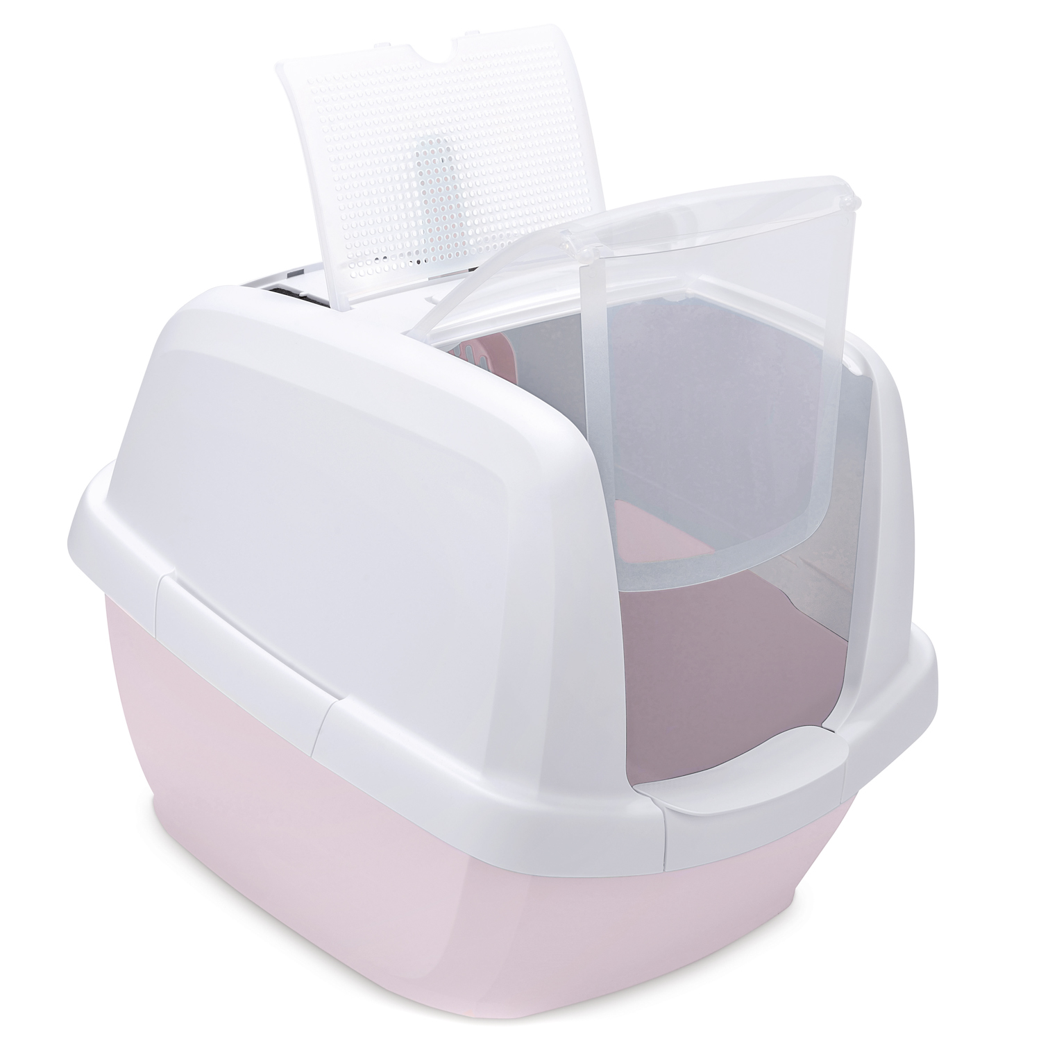 IMAC био-туалет для кошек MADDY 62х47,5х47,5h см, белый/розовый СКИДКА 40%