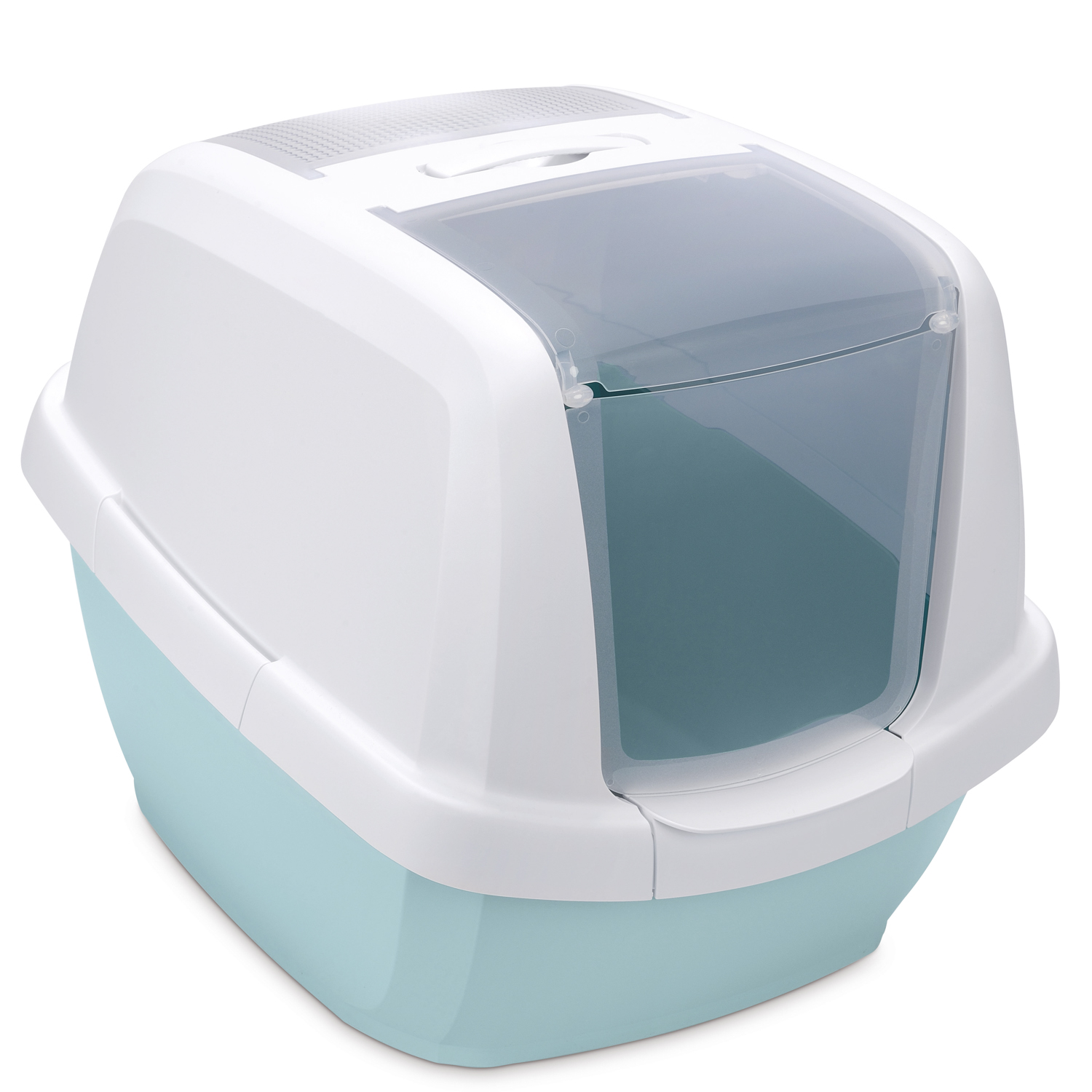 IMAC био-туалет для кошек MADDY 62х47,5х47,5h см, белый/цвет морской волны