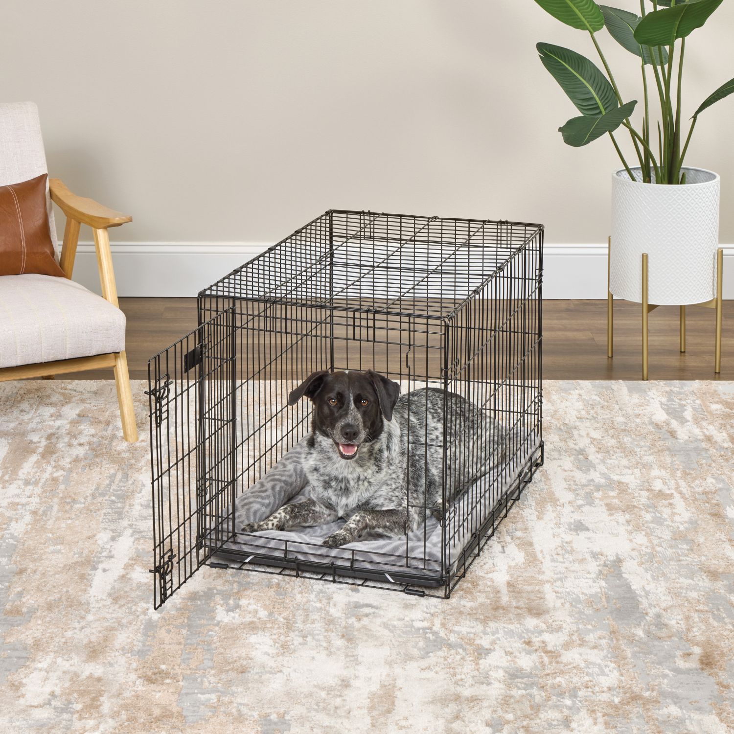 Лежанка MidWest Deluxe Wave Bed для собак и кошек меховая 85,5х56,5х8,5 см, серая