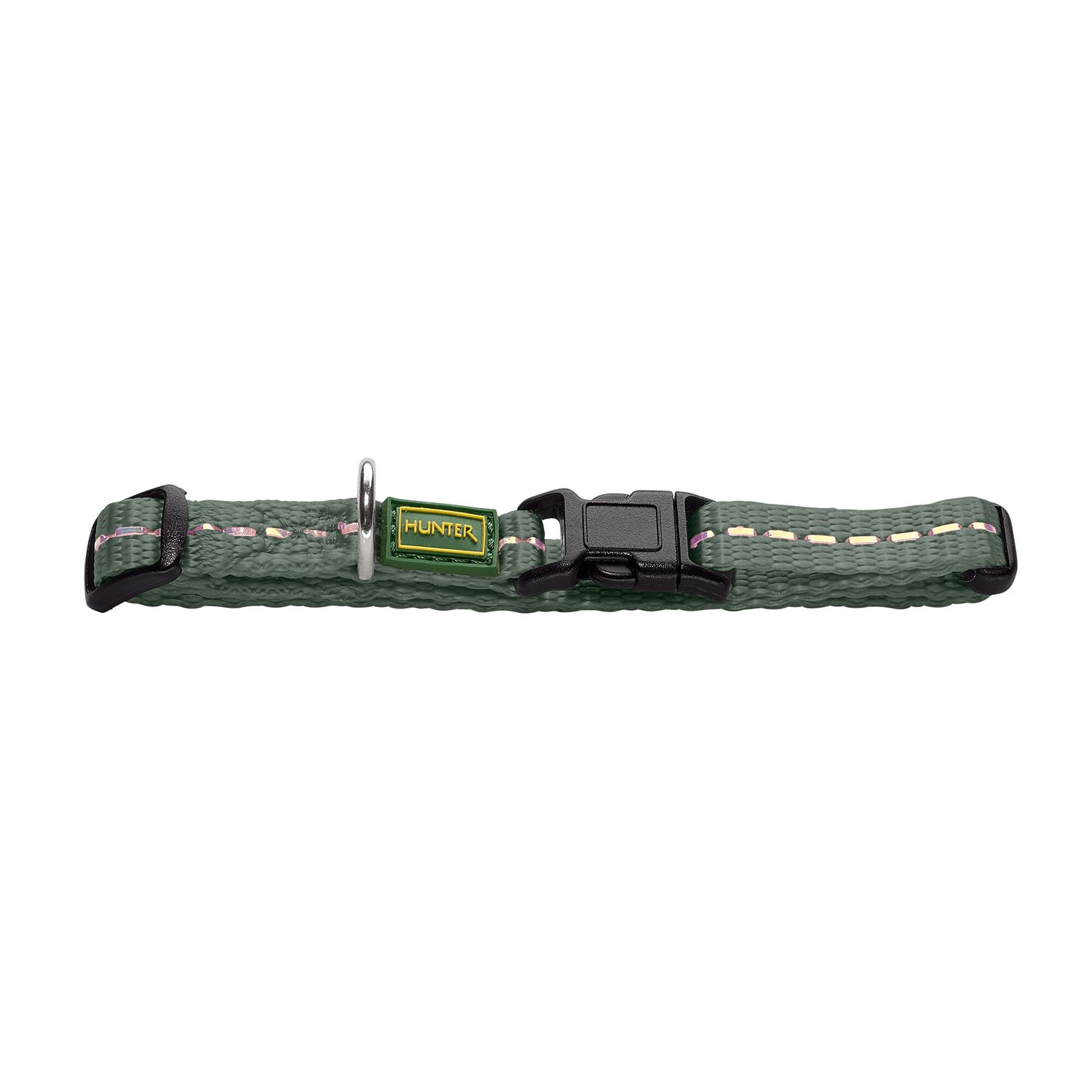 Hunter ошейник для собак Tripoli Vario Basic M (30-45 см), нейлон оливковый, светоотражающий