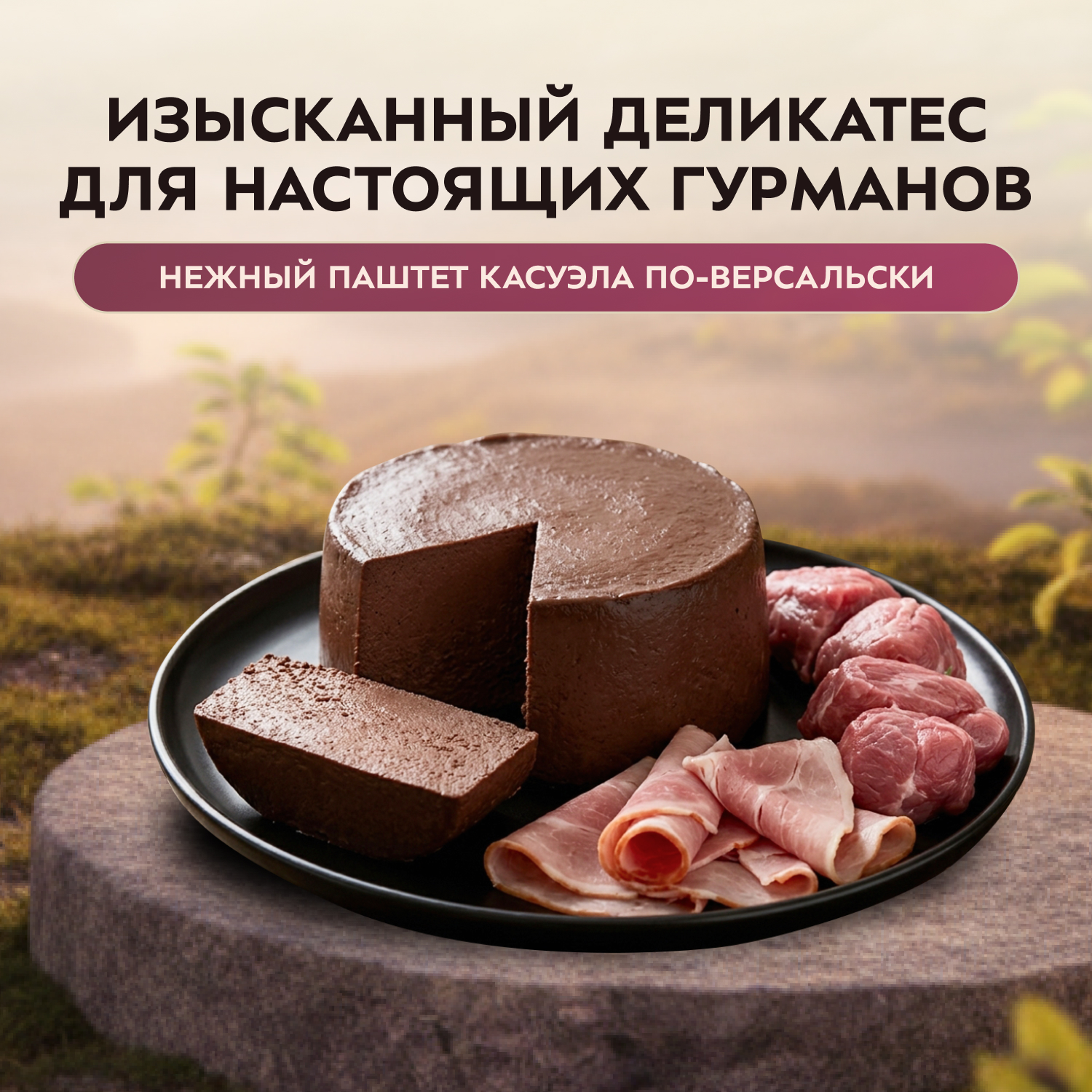 Влажный корм Мнямс Деликатес Паштет из телятины с ветчиной для собак всех пород "Террин по-версальски" 200 г