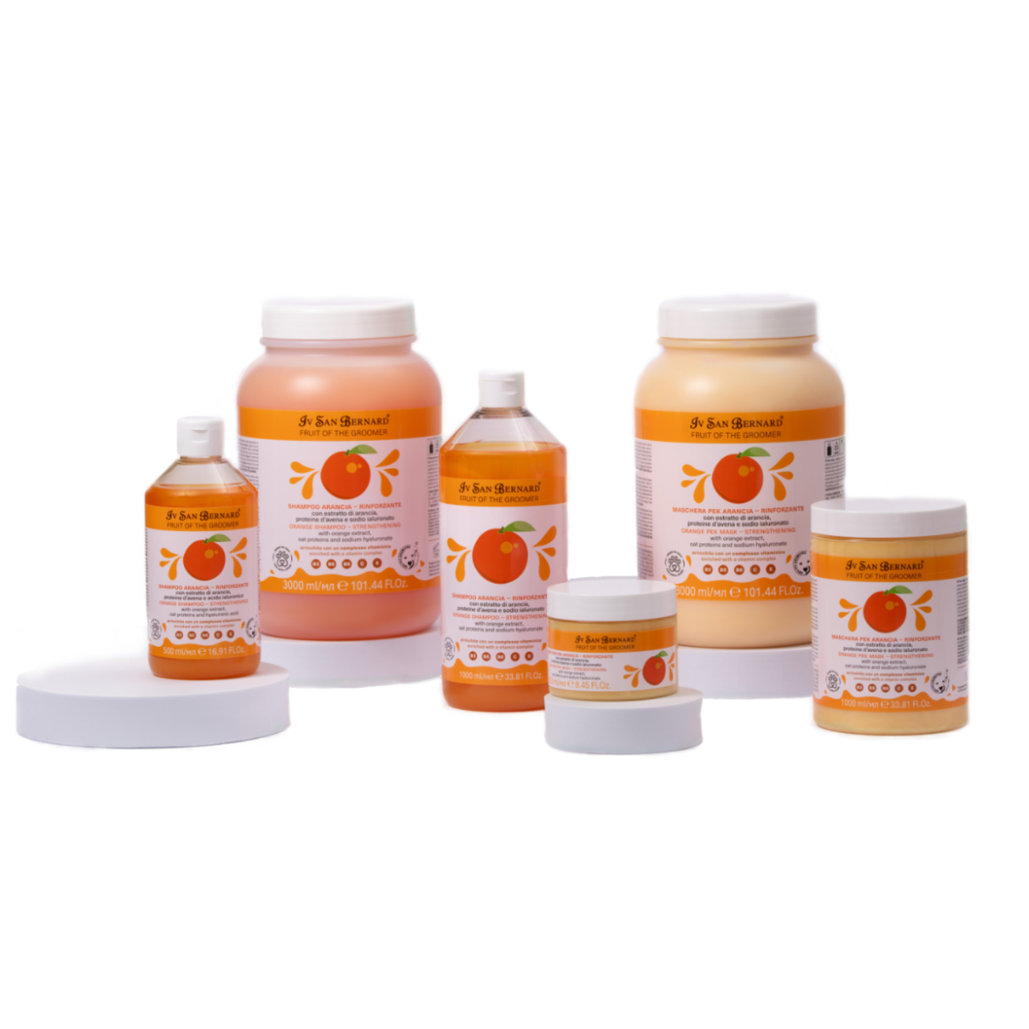 ISB Fruit of the Groomer Orange шампунь для слабой выпадающей шерсти с протеинами овса 500 мл