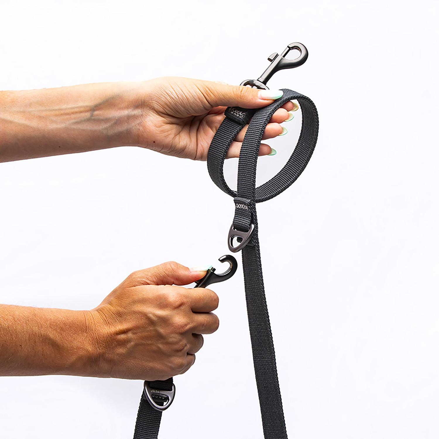 Поводок-перестежка United Pets для собак Citylife 2 х 200 см черный