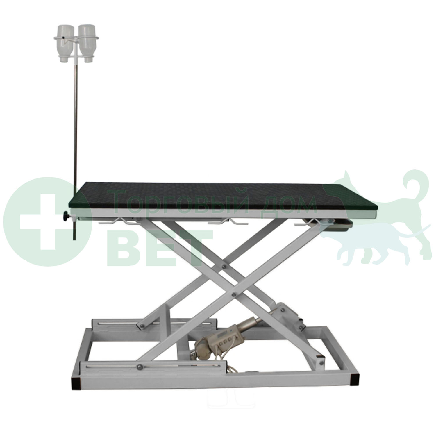 ТД ВЕТ  Стол VETBOT-72.1 без слива  со штативом, 1340х640х(330- 1050)h (каркас серый, пульт ручной)