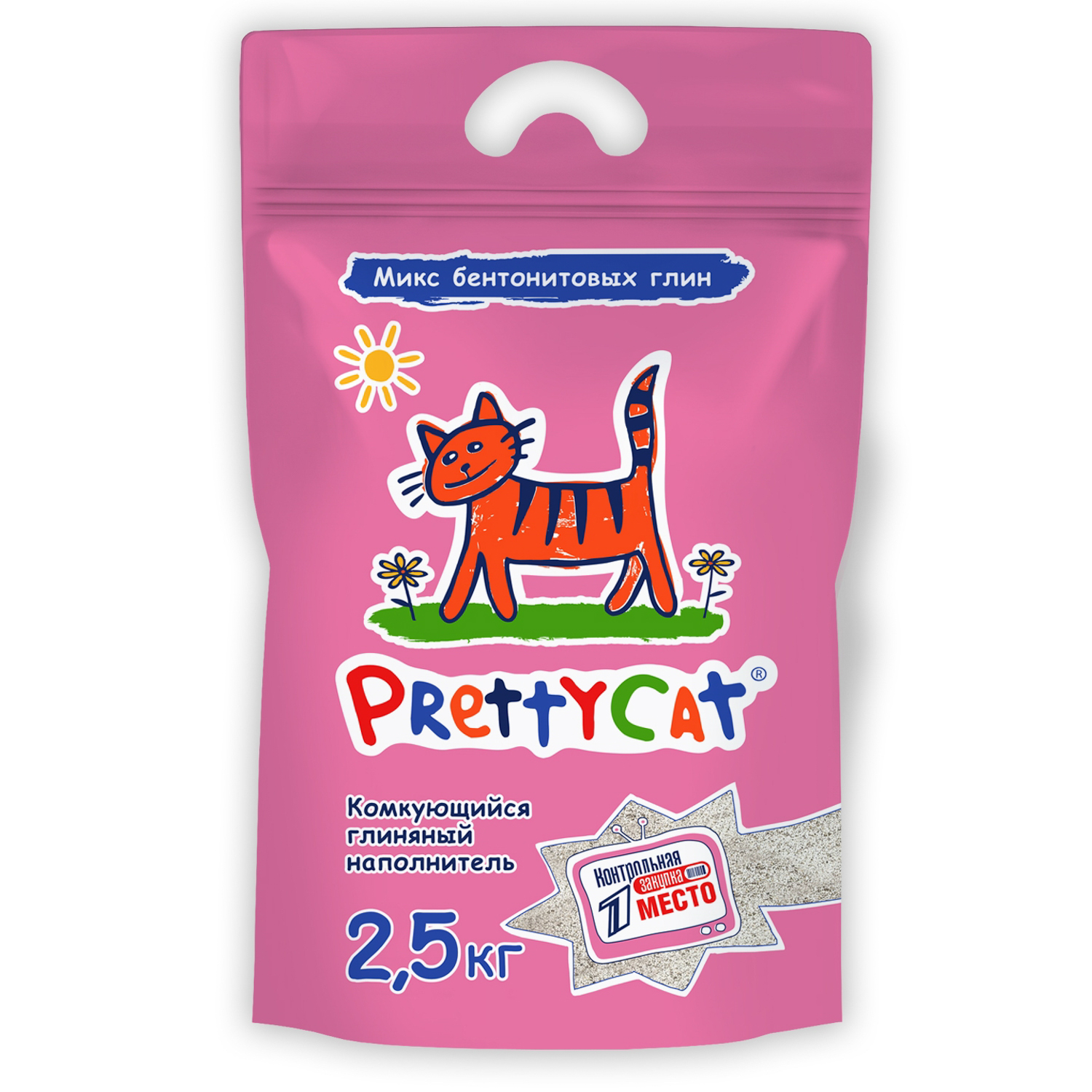 Наполнитель PrettyCat комкующийся бентонитовый "Euro Mix" 2,5 кг СКИДКА 60%