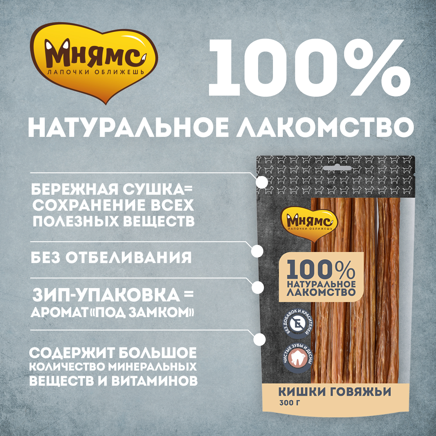 Новая линия натуральных сушеных лакомств "Мнямс"
