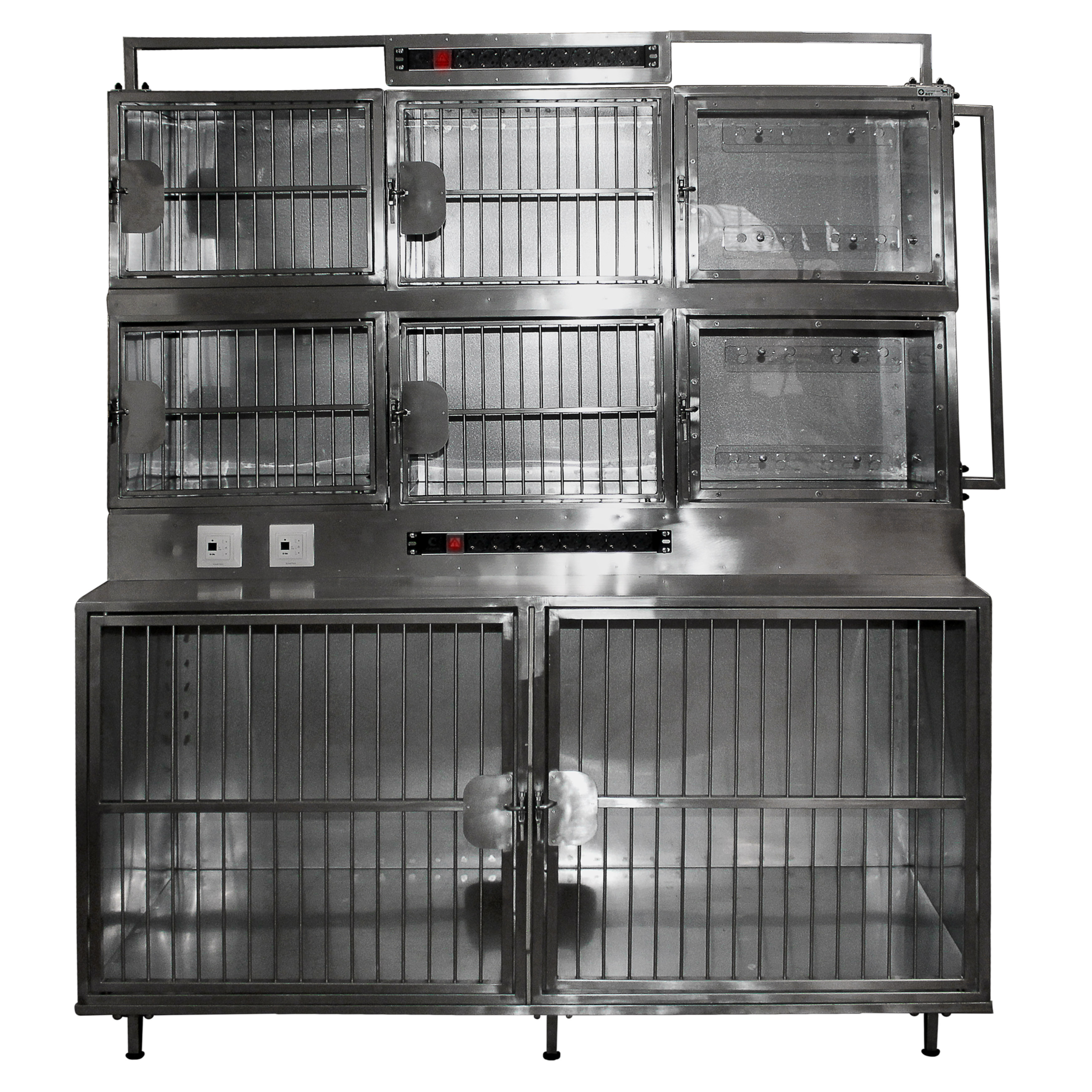 ТД ВЕТ Модуль из 8 клеток из нержавеющей стали 1600х700(500)х1940(2040)h