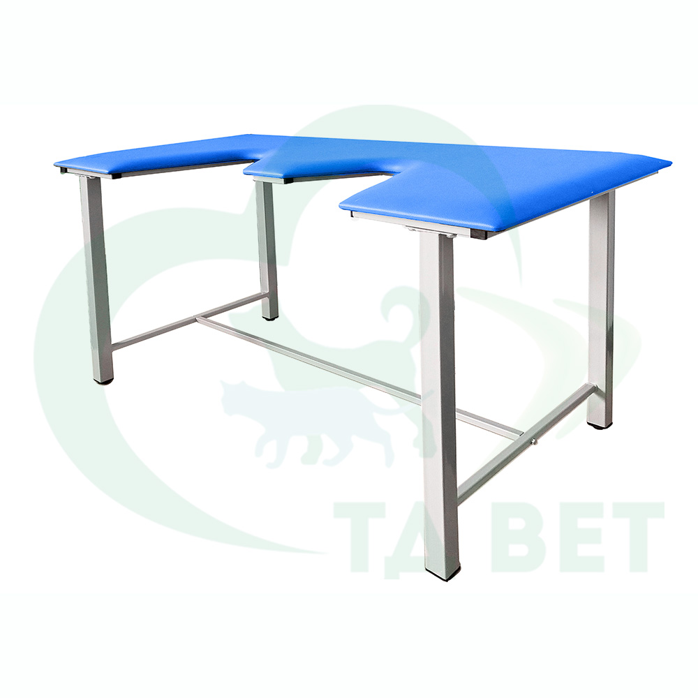 ТД ВЕТ Стол ветеринарный СВУ-5 для УЗИ, 1320x720x900, каркас серый, синяя обивка