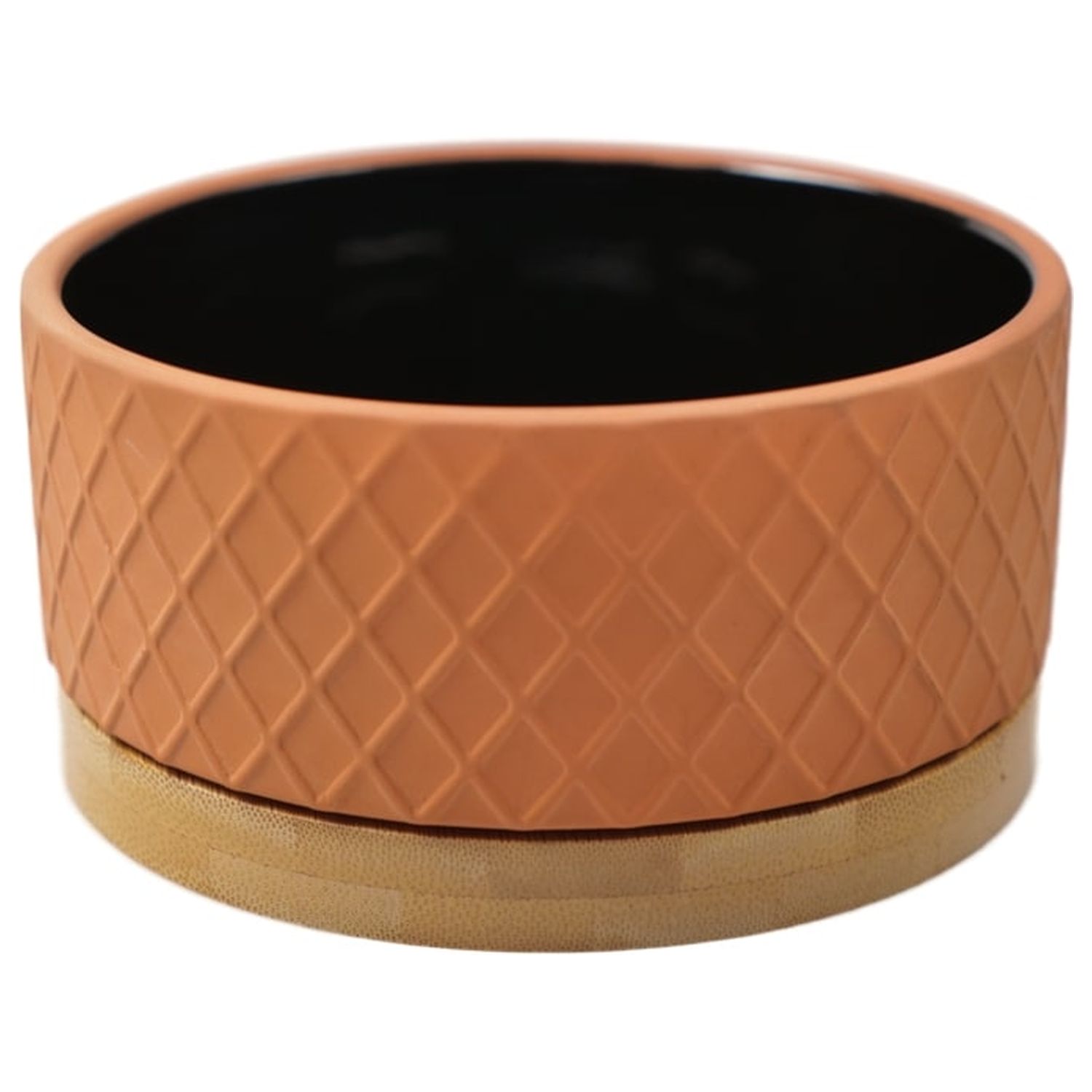 Миска Mr.Kranch Bamboo керамическая коричневая на бамбуковой подставке 530 мл СКИДКА 30%