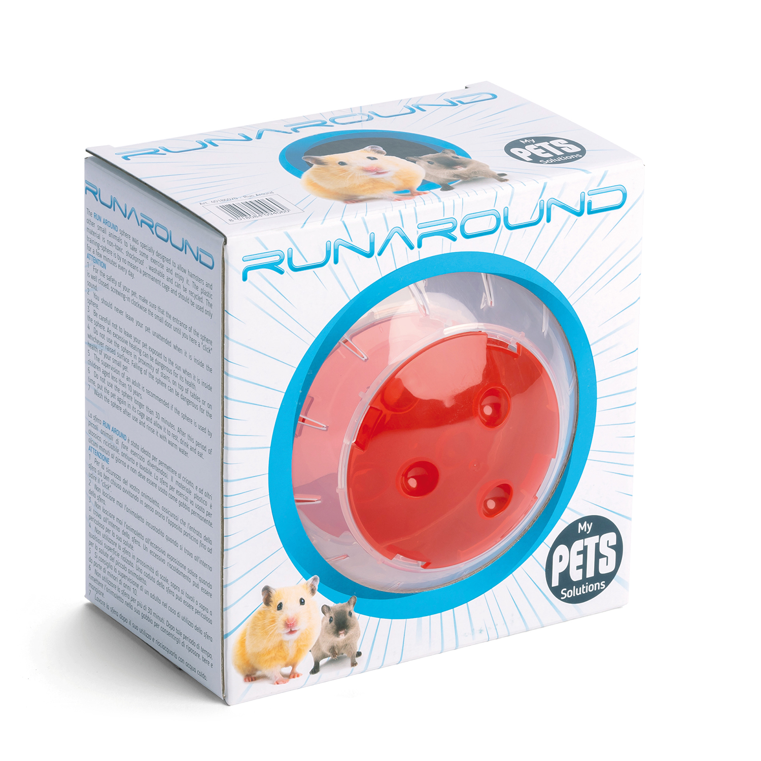 Шар для грызунов My Pets Solutions RUN AROUND диаметр 18 см в ассортименте