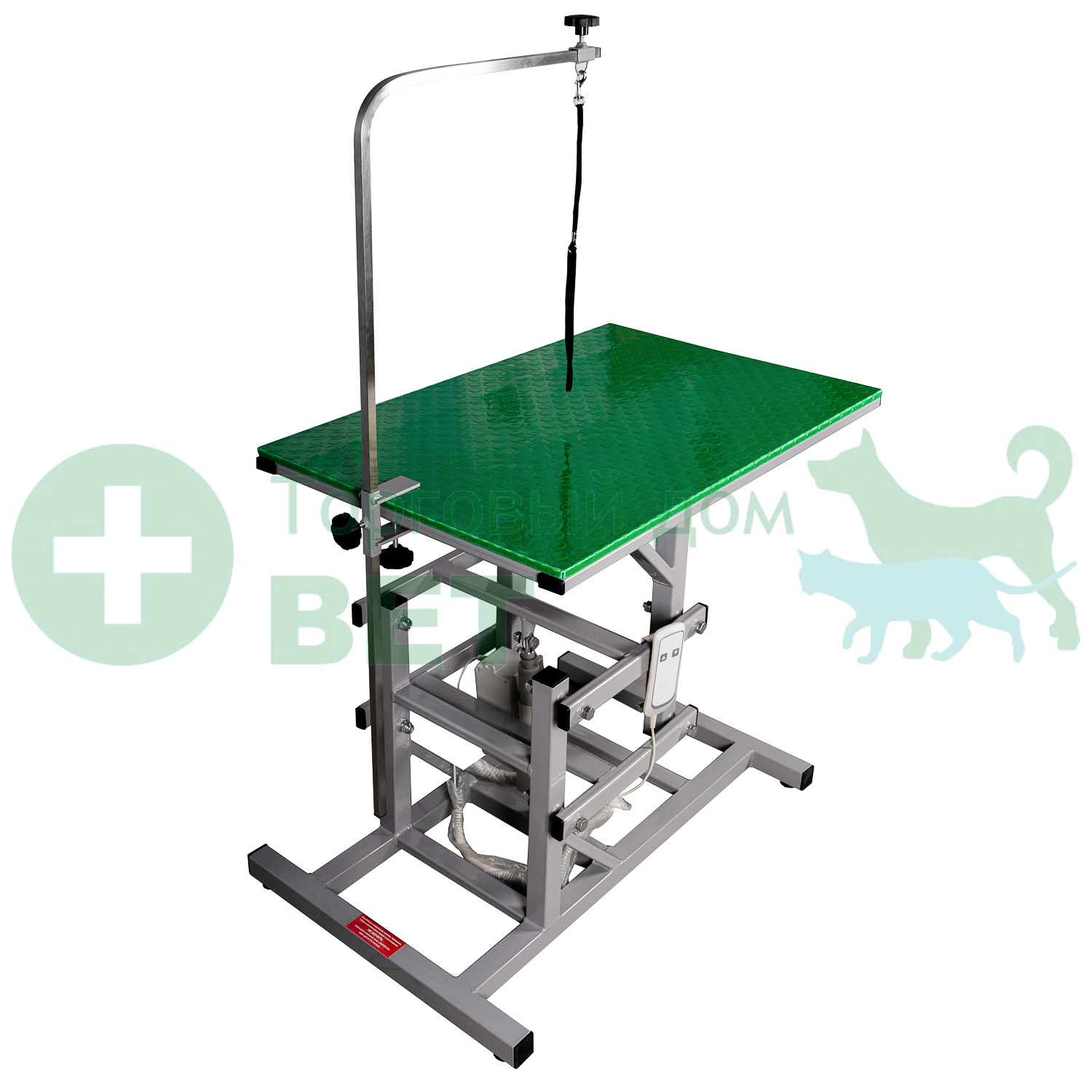 ТД ВЕТ (из наличия) Стол универсальный СВУ-15 для груминга с электроприводом, столешница резина  1200x600 (каркас серый)
