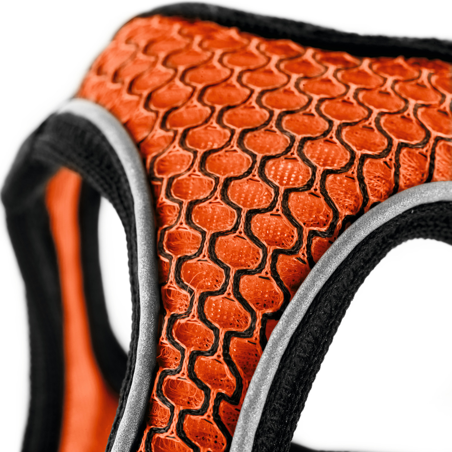 Hunter шлейка для собак Hilo Comfort 33-36 см, сетчатый текстиль, оранжевая