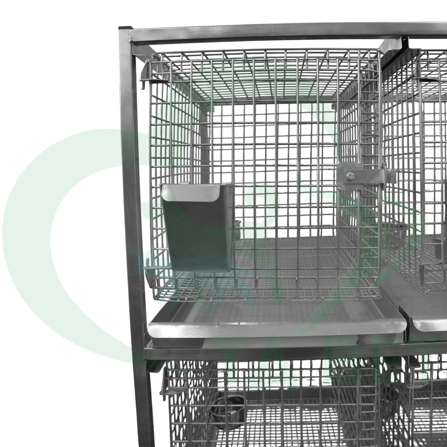 ТД ВЕТ Стеллаж с 15 подвесными клетками для лаб.кроликов 2000х500(650)х1720h