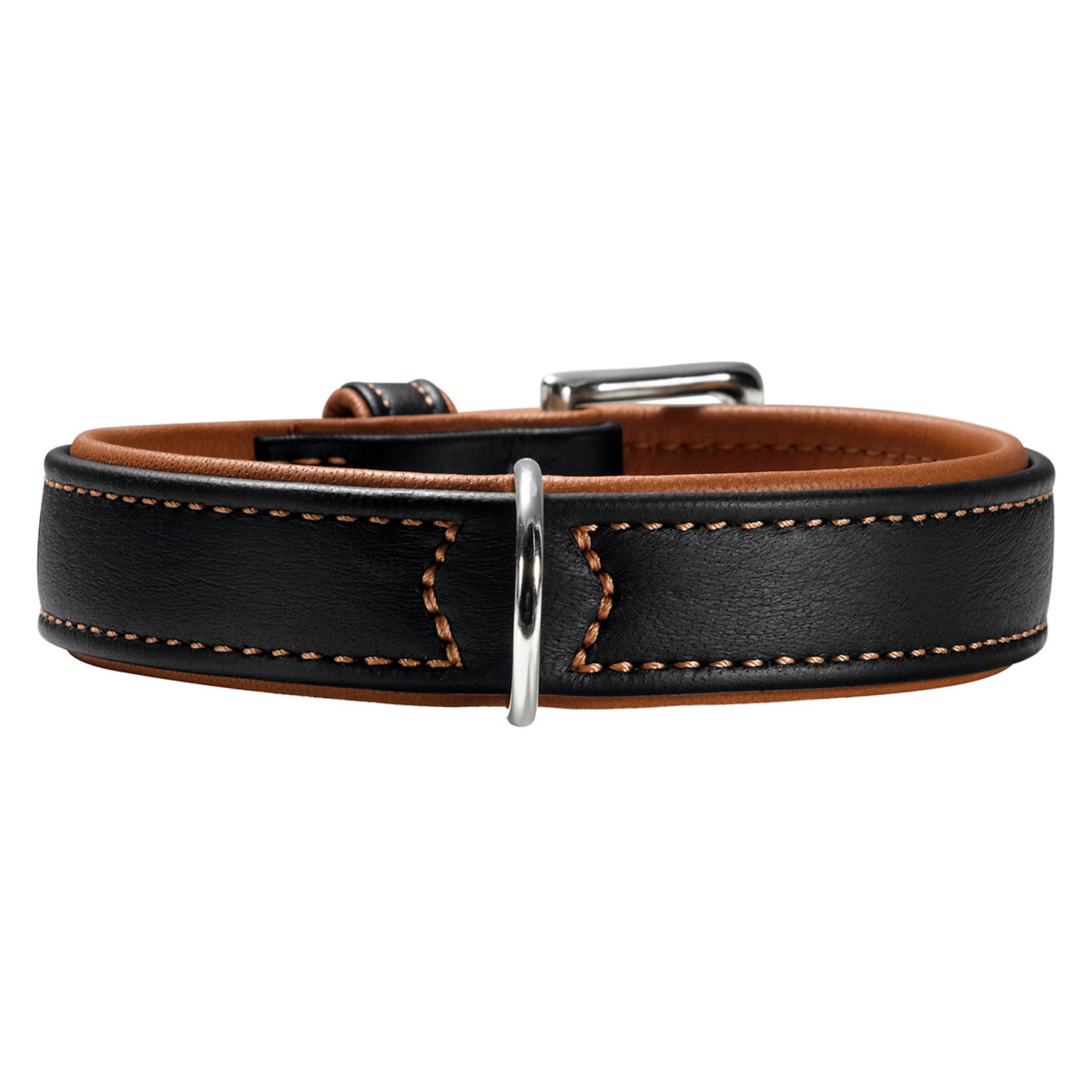 Hunter ошейник для собак Canadian 65 (50-56 см) кожа лося черный / коньячный СКИДКА 50%