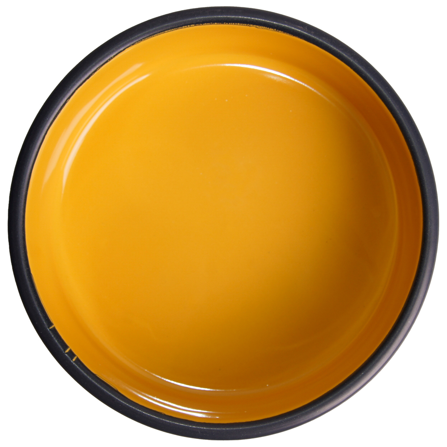 Миска Mr.Kranch керамическая для собак 250 мл черная с желтым