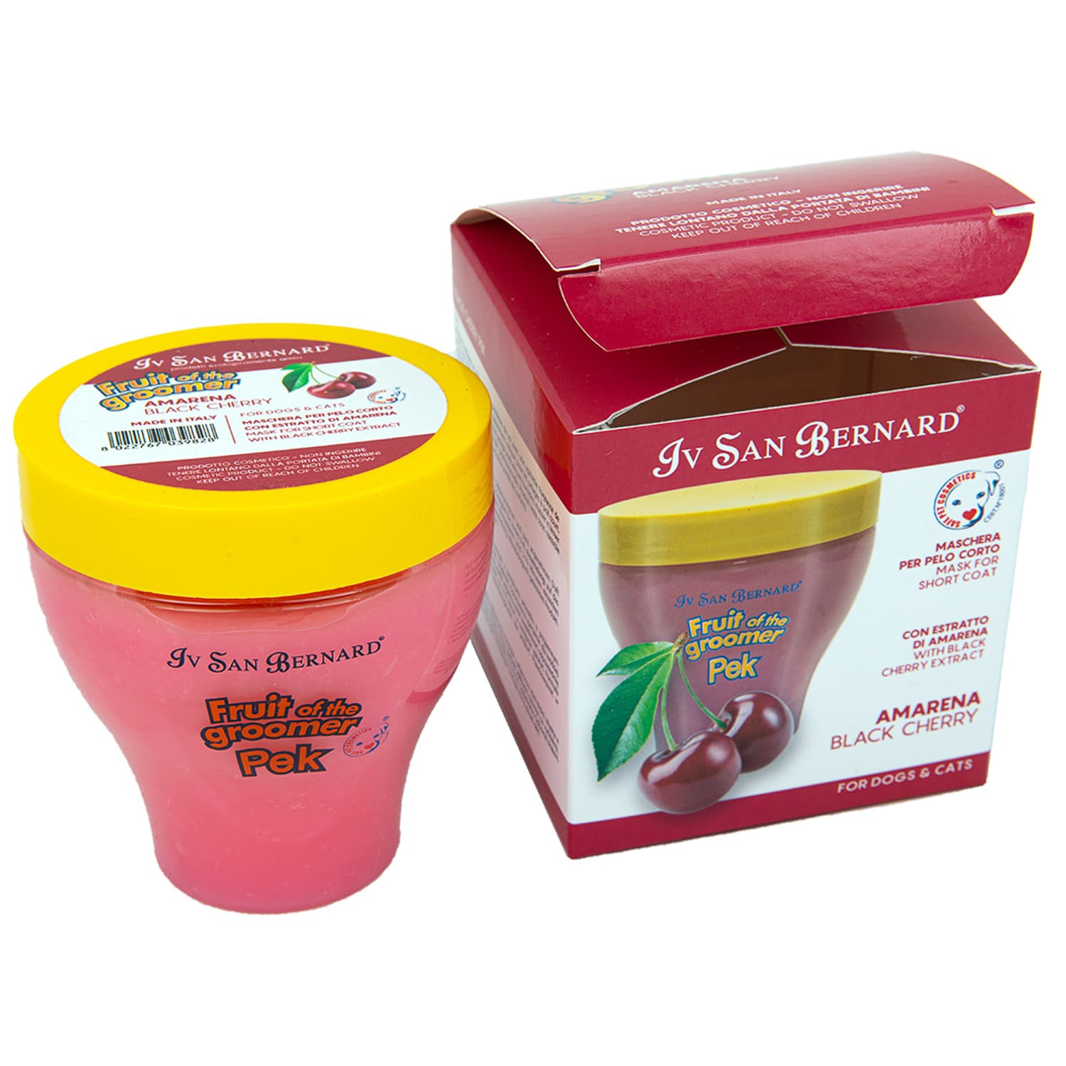 ISB Fruit of the Groomer Black Cherry Восстанавливающая маска для короткой шерсти с протеинами шелка 250 мл