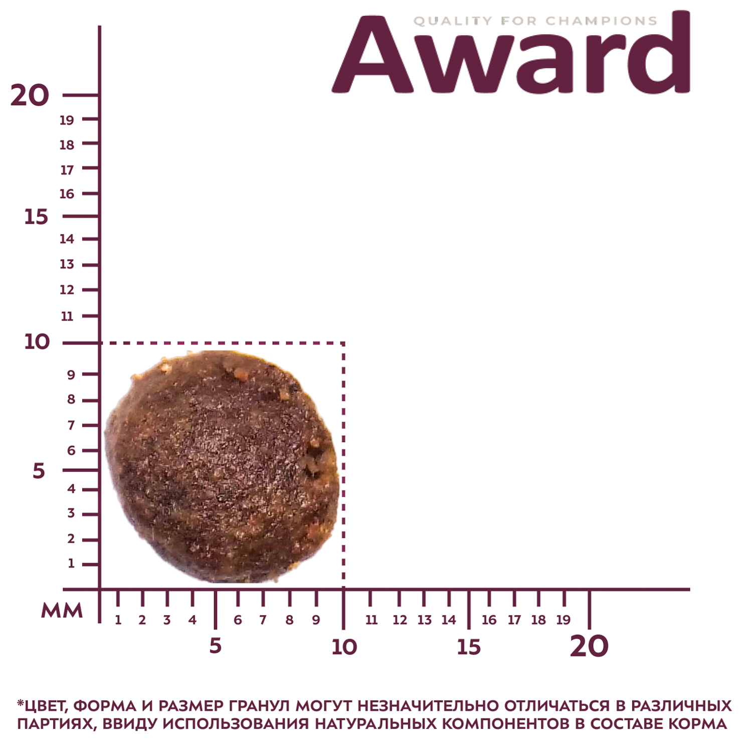 Сухой корм AWARD для щенков от 1 мес, беременных и кормящих сук средних пород с индейкой и курицей с добавлением моркови и черной смородины 12кг