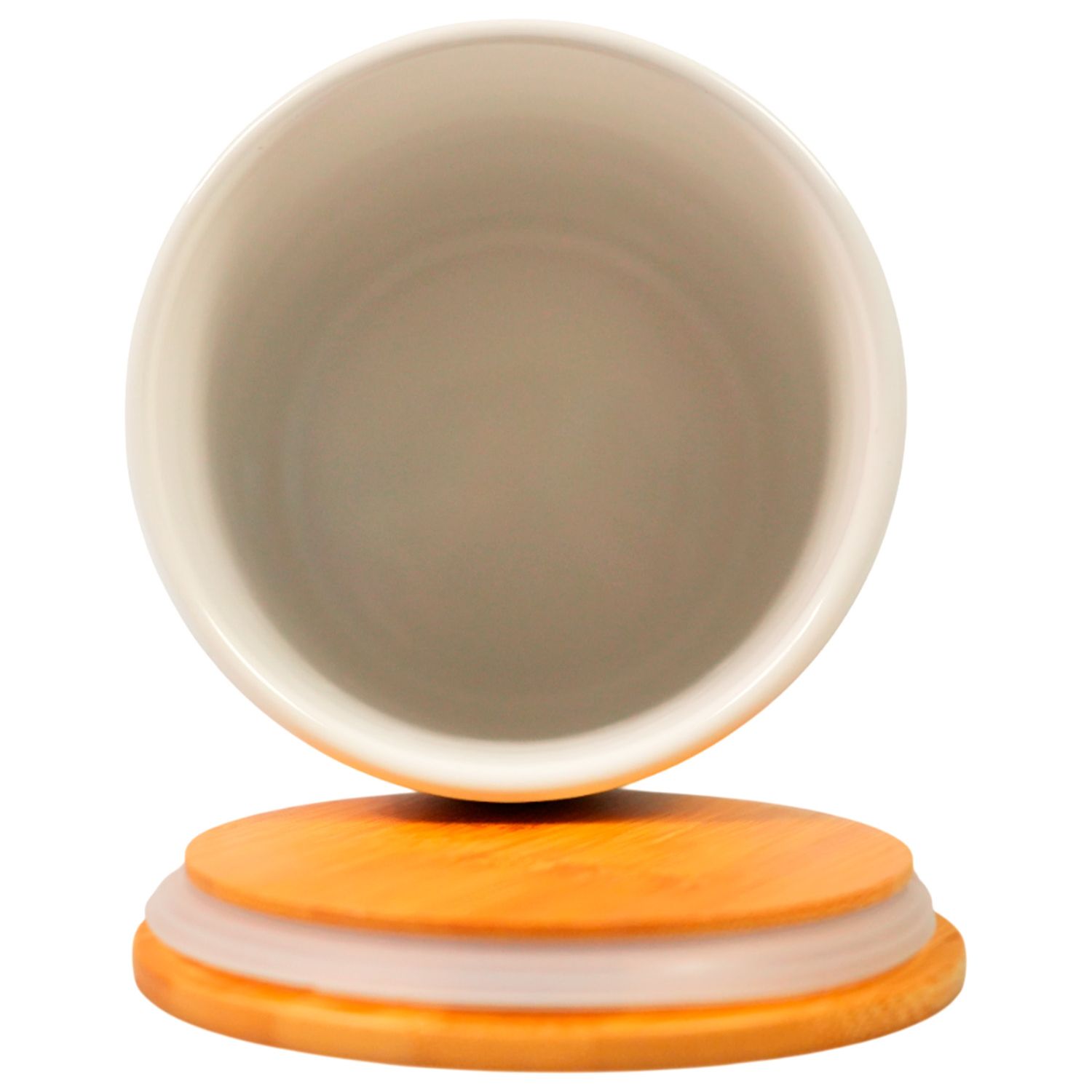 Бокс Mr.Kranch керамический для хранения корма для собак Лимоны из Прованса 1900 мл белый